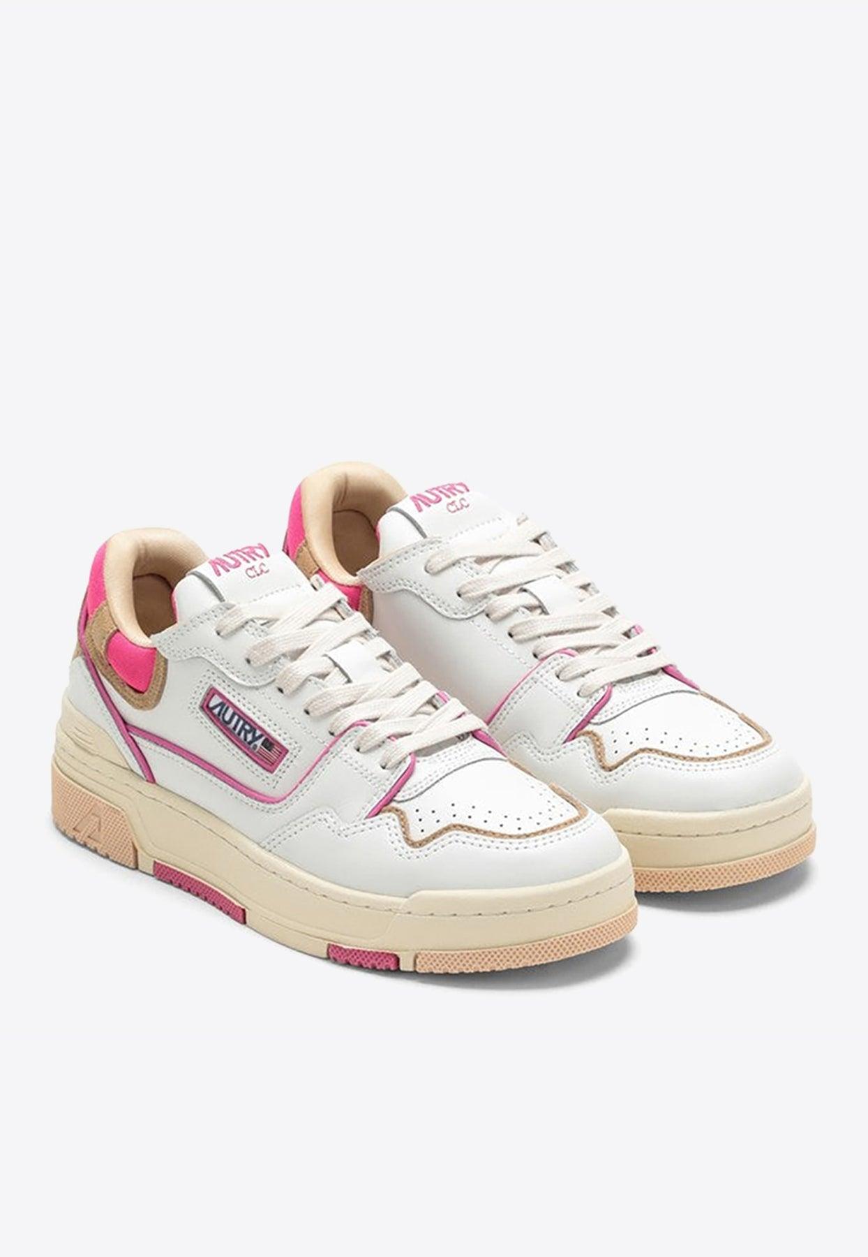 Autry Clc Low-top Sneakers In Leather And Suede in Pink | Lyst