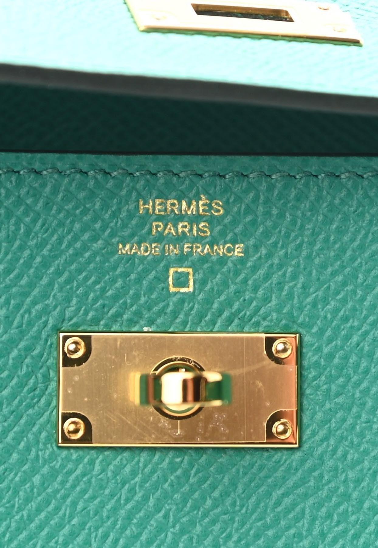 Hermes Birkin 25 Vert Cypress Matte Alligator and Togo Touch Gold Hardware