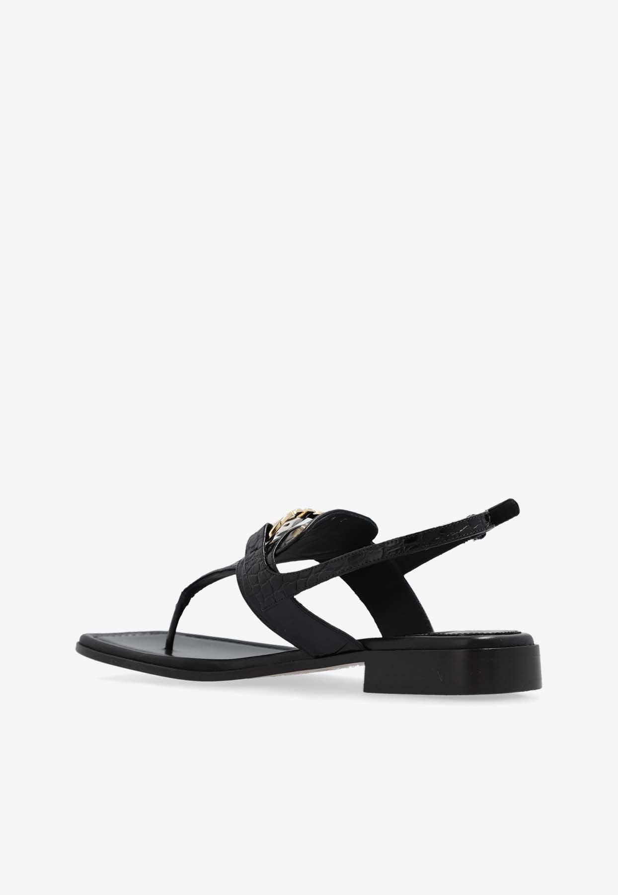 【24SS NEW】FERRAGAMO_women / LULA サンダル / Cream Black Salvatore Ferragamo Lula sandals - Slippers - Free Shipping