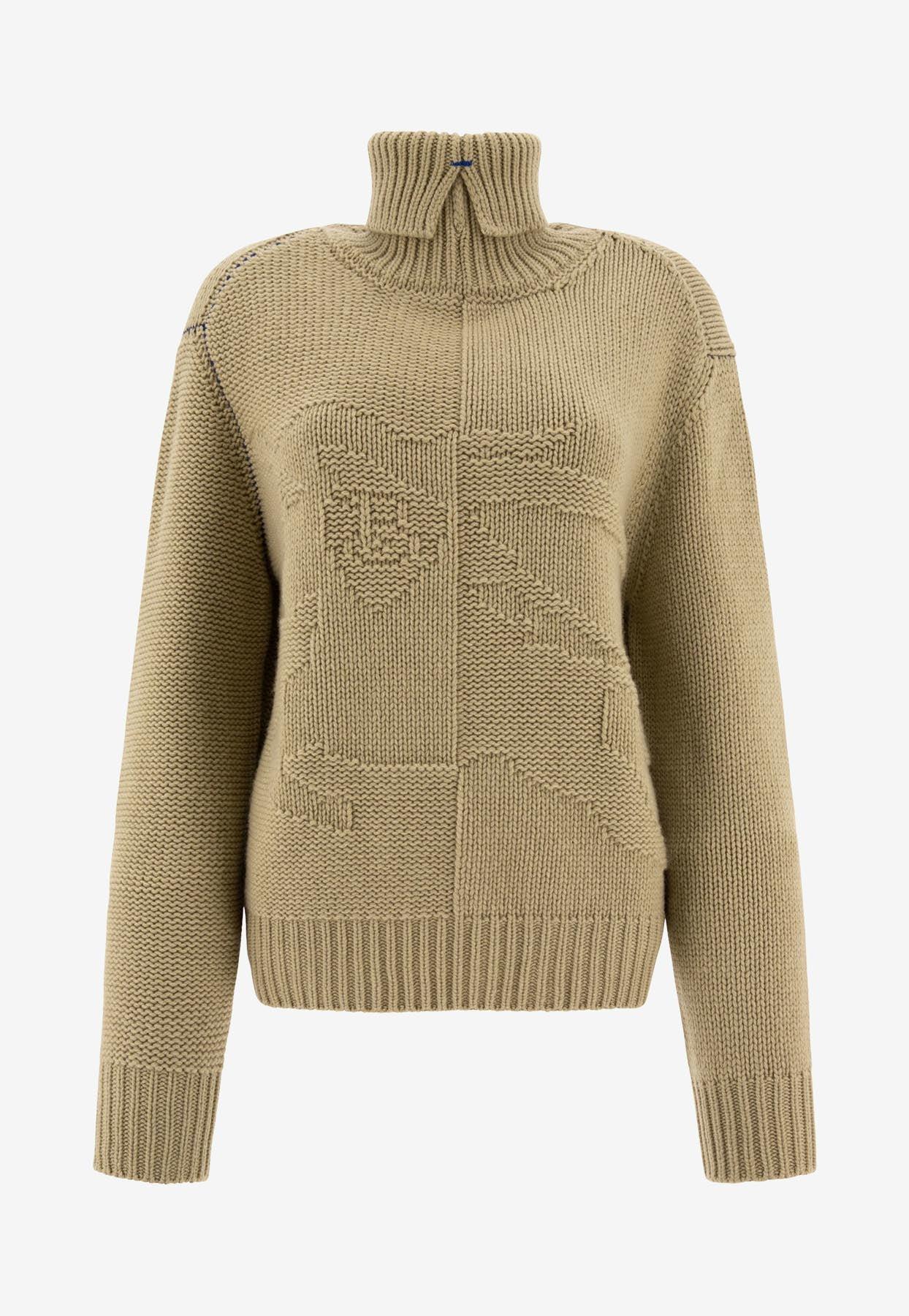 VIP【送料無料・関税込み】Burberry High-neck Ribbed Jumper High Neck Check Sweater | BURBERRY | elysewalker