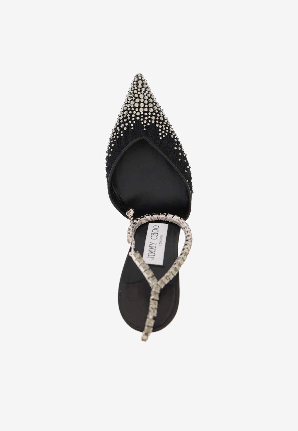 Jimmy Choo Saeda 100 Pumps With Crystals in Black | Lyst