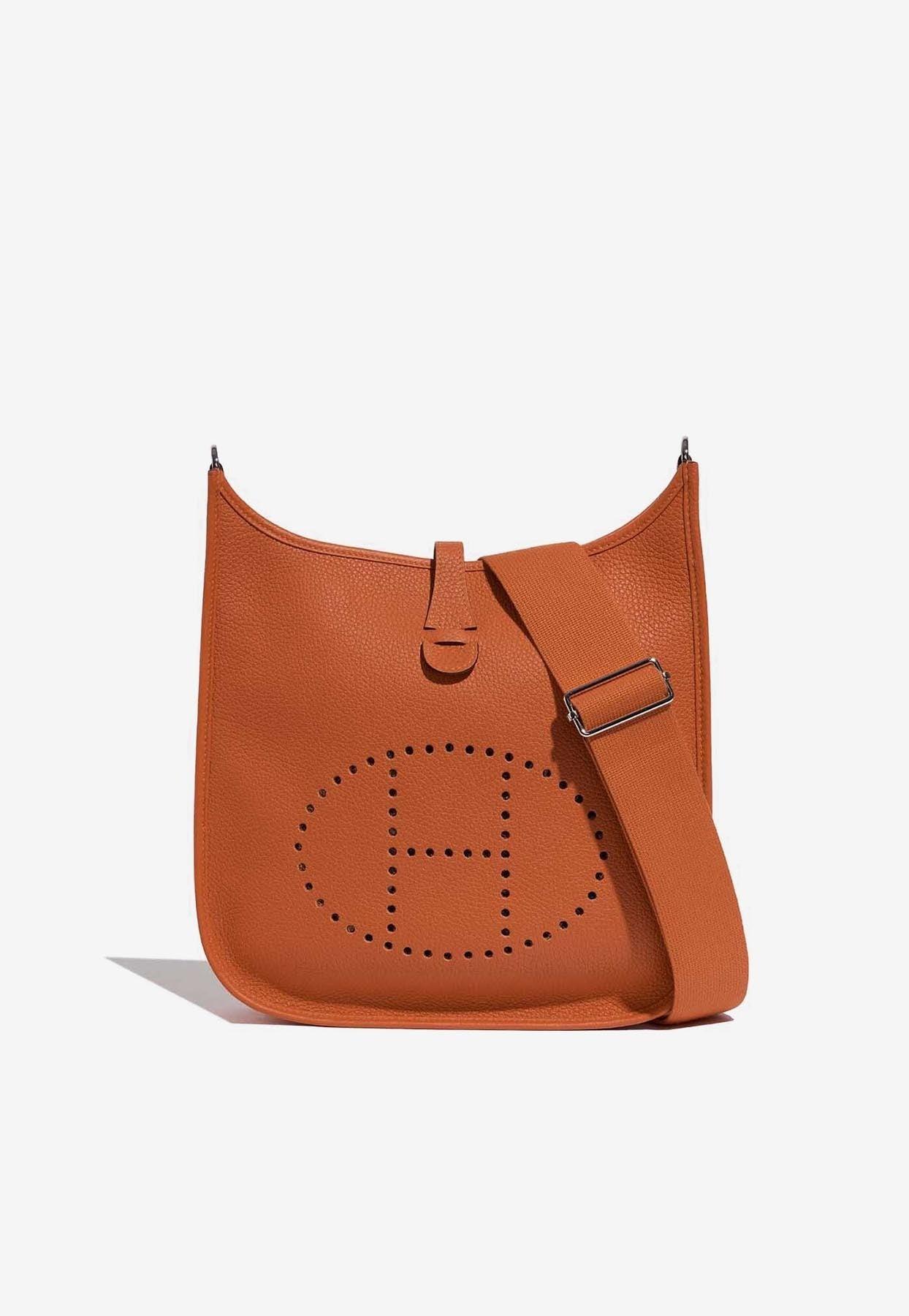 Hermes Evelyne Bag in Brown (Tan) or Orange? Same dilemma/ flip as