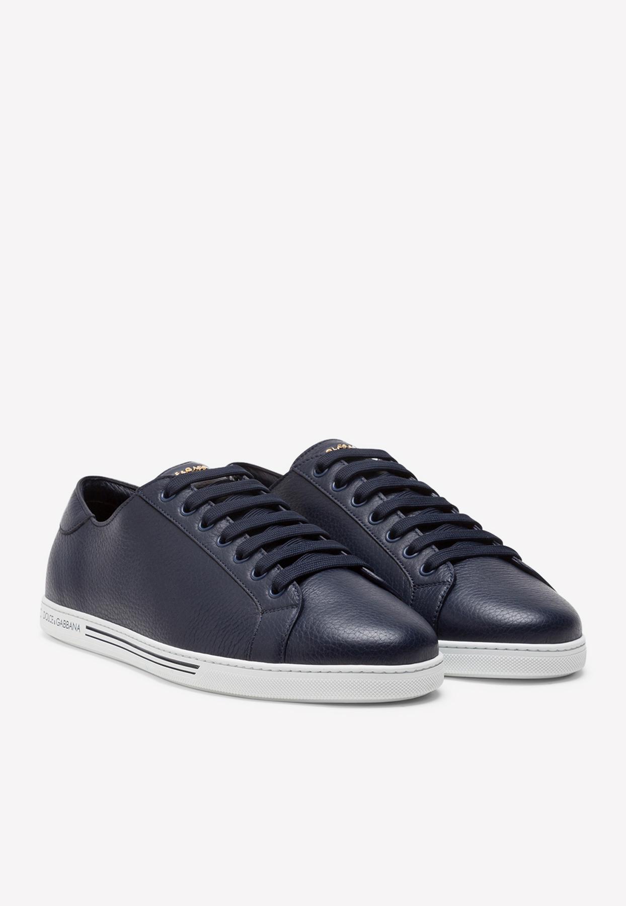Dolce Gabbana Saint Tropez Buckskin Sneakers in Blue for Men