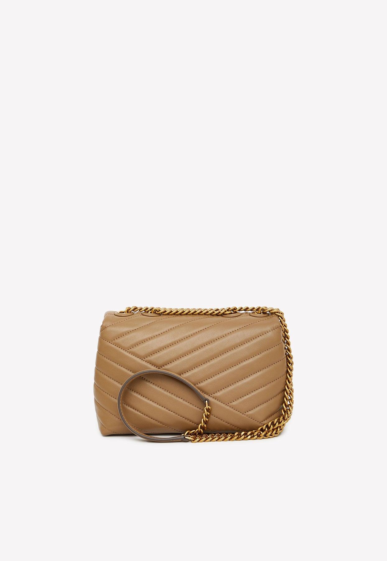 Tory Burch Small Kira Chevron Quilted Leather Crossbody Bags in Brown