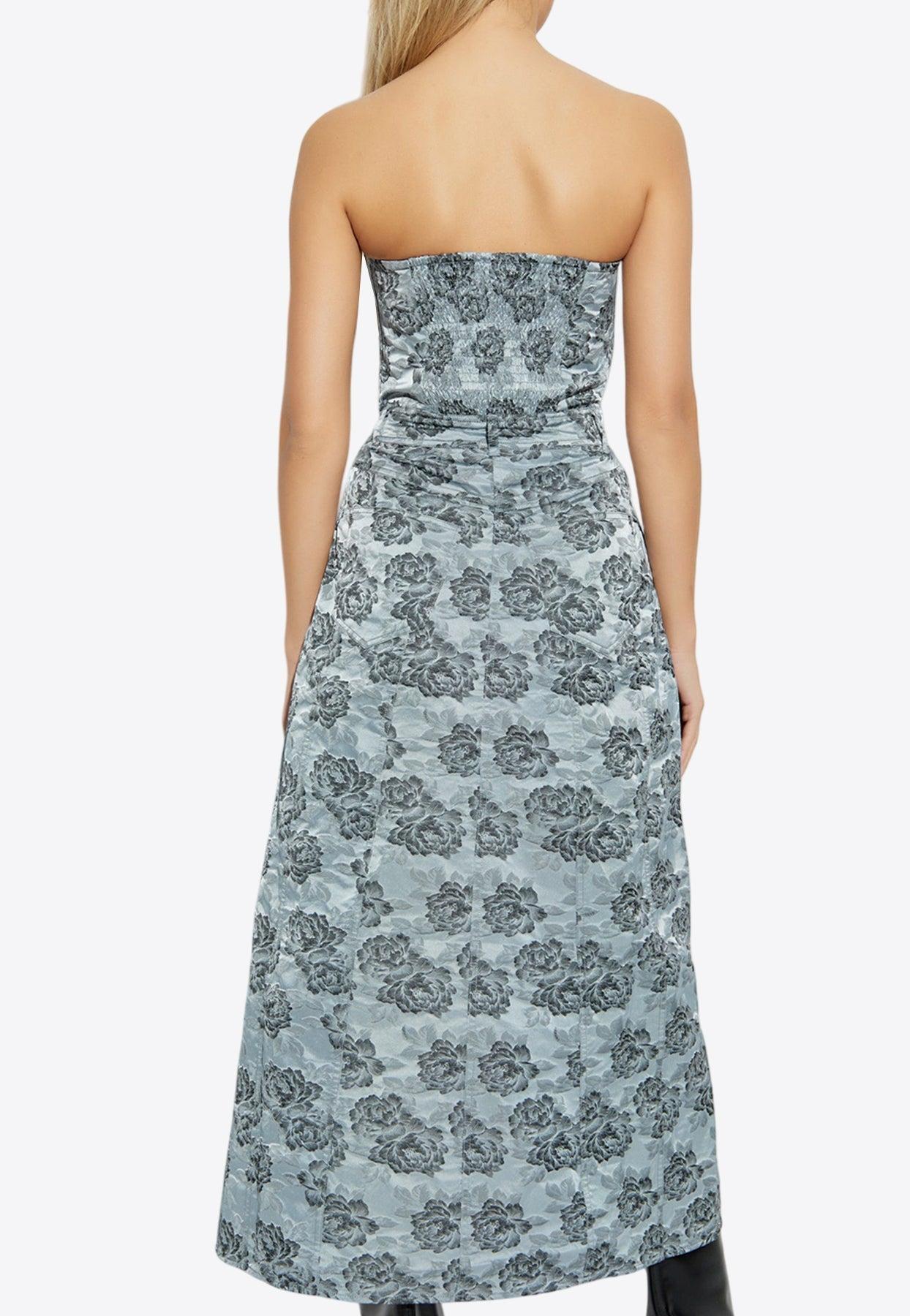 GANNI｜DRESSES (NAVY BLUE BOTANICAL JACQUARD STRAP MIDI s-l400.jpg