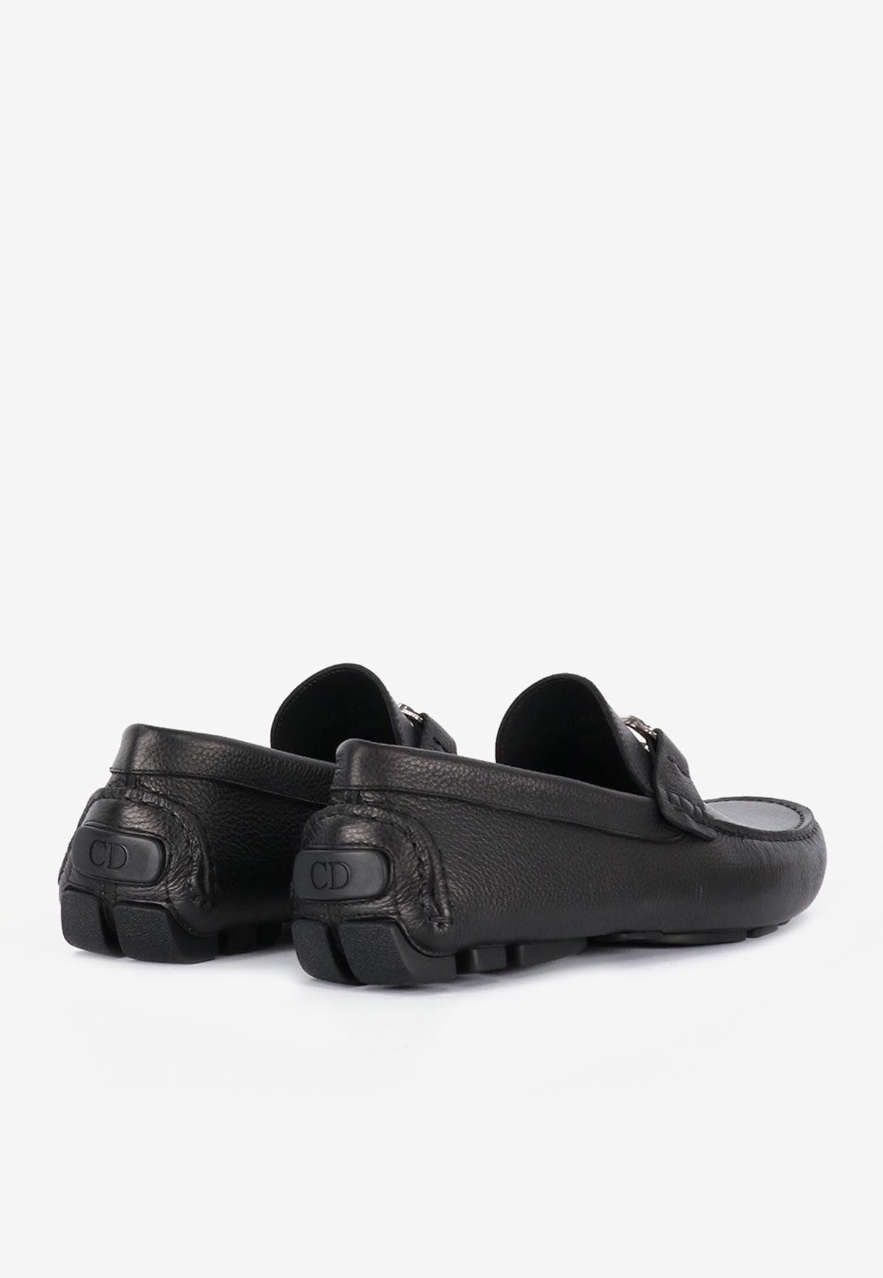 Dior Homme Odeon Embossed Slip-0n Loafers Dior Black Leather Odeon Driver Loafers Size 42 Dior | TLC main image 4