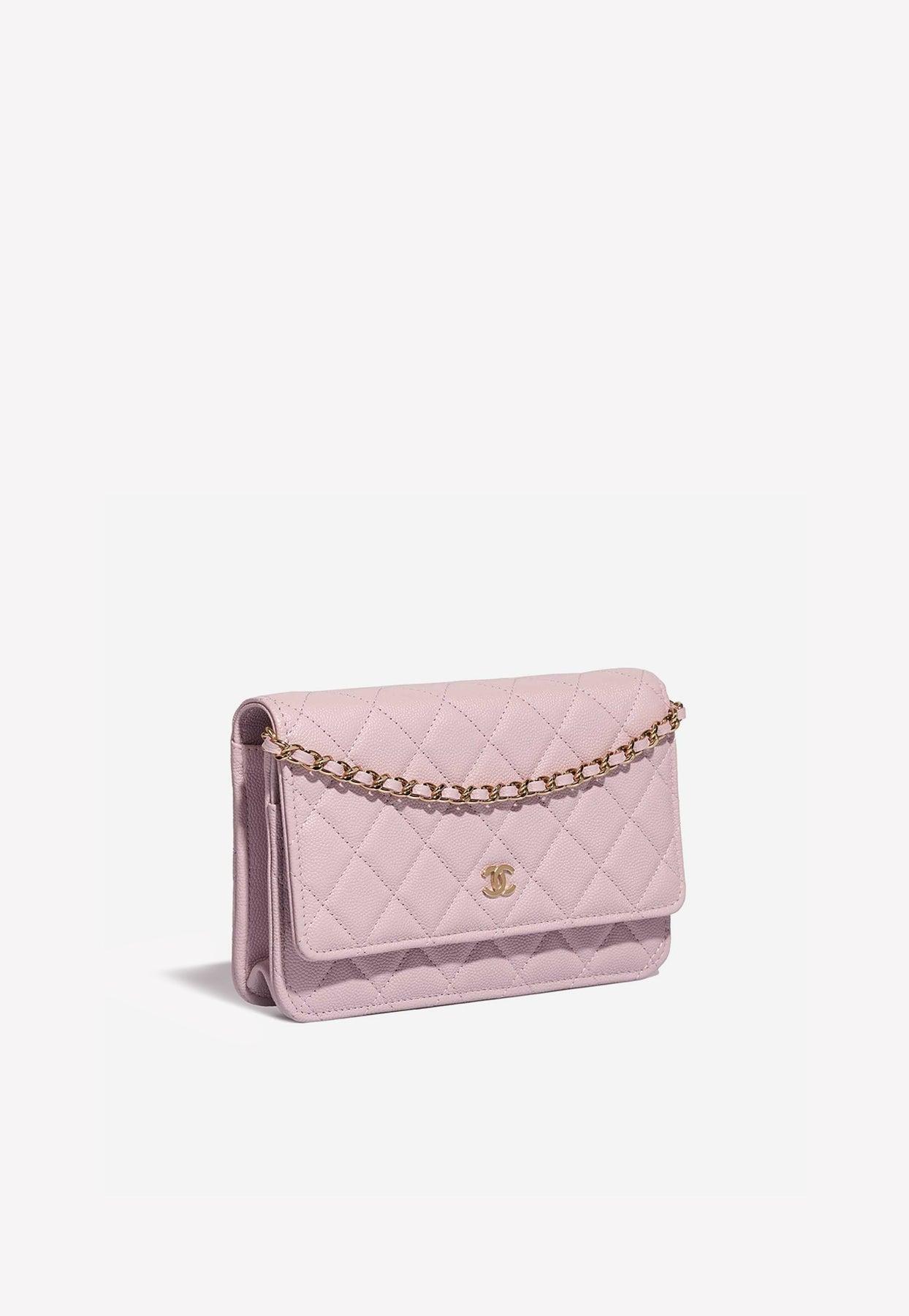 pink wallet on chain chanel