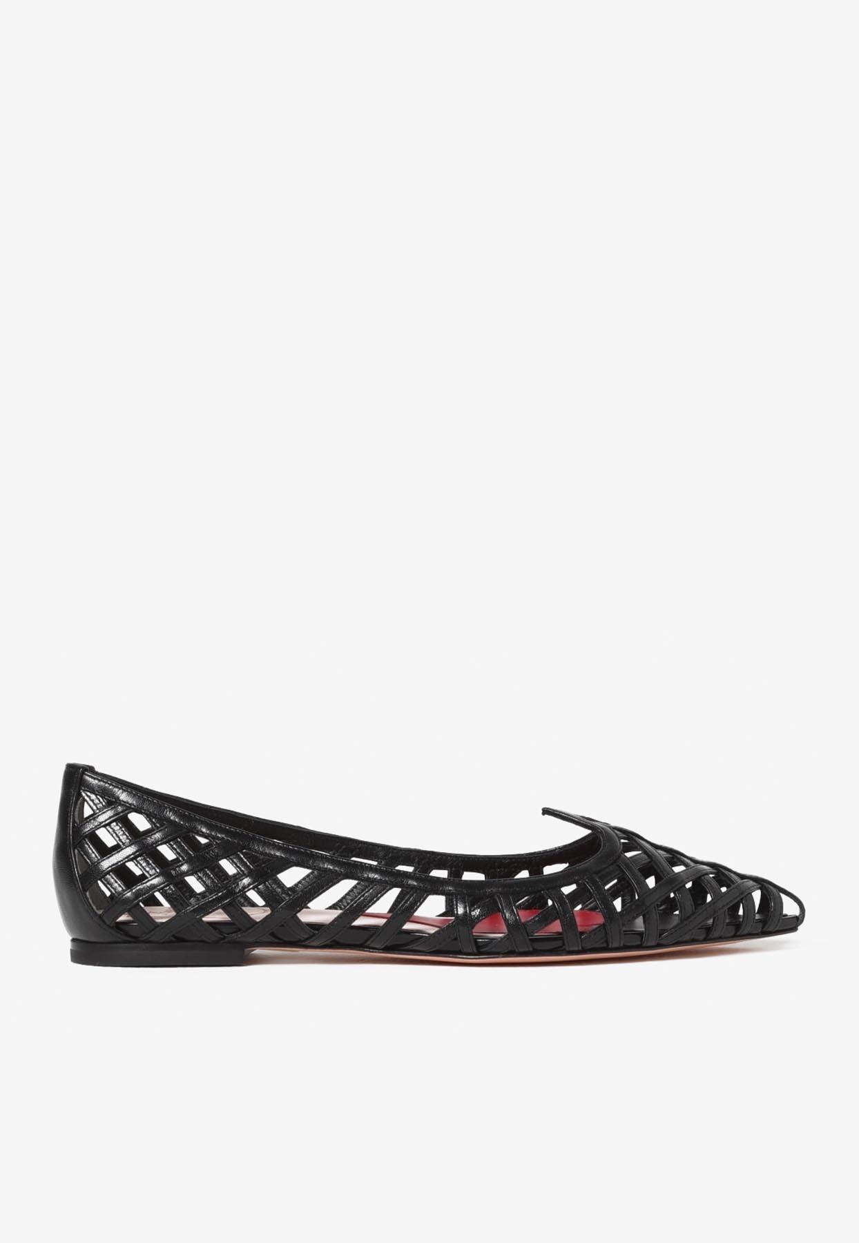 Rodger Cut Out Roger Vivier I Love Vivier Cut-Out Ballet Flat in White | Lyst