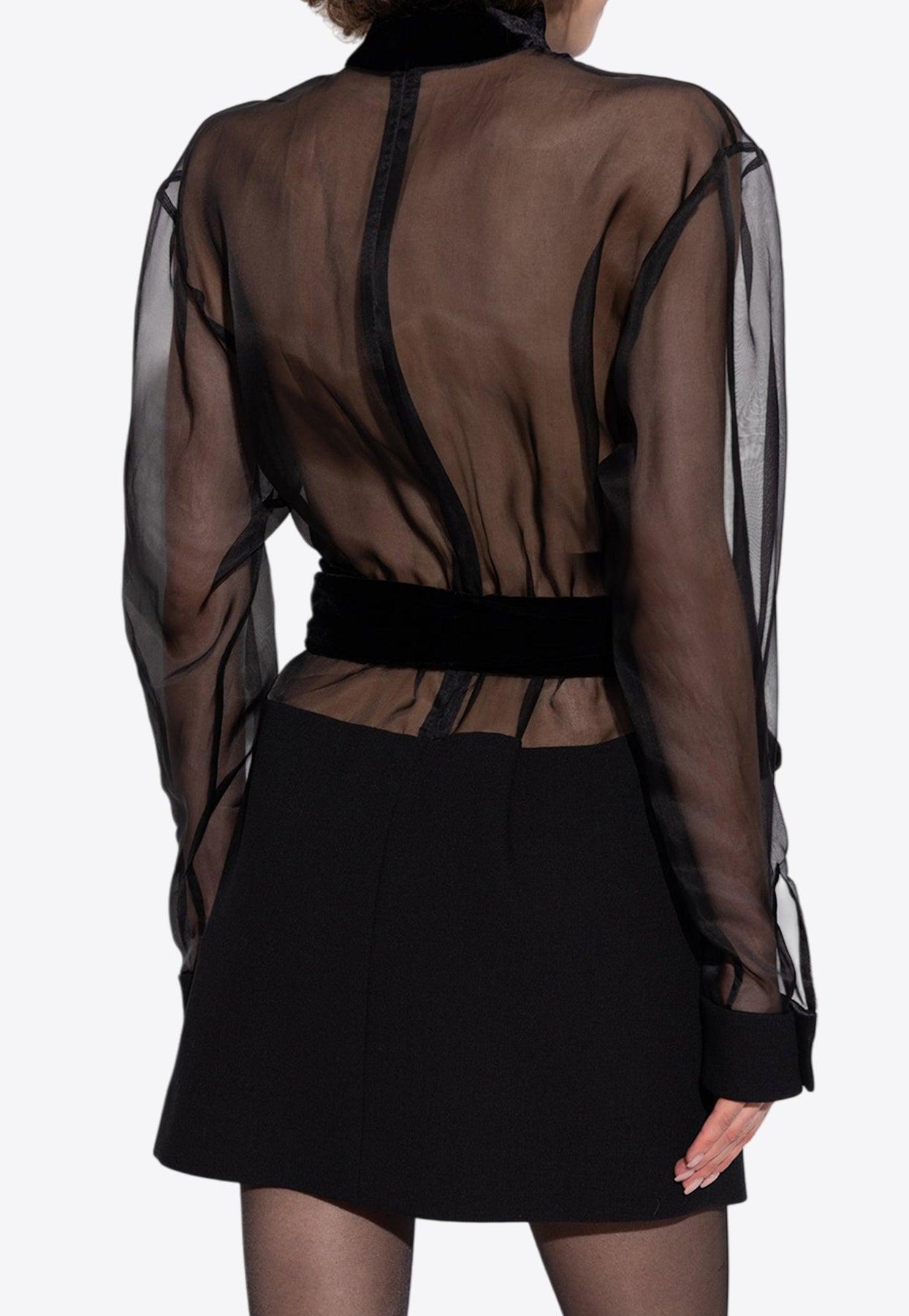 【関税&送料込】Dolce & Gabbana Black Organza Mini Dress Dolce & Gabbana Black Organza Mini Dress | italist