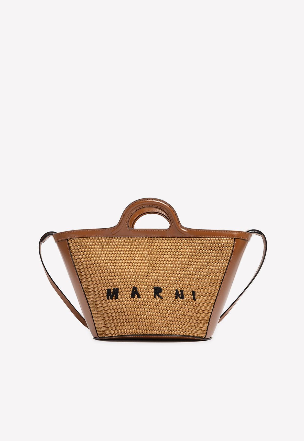 Marni Tropical Small Top Handle Bag in Natural | Lyst