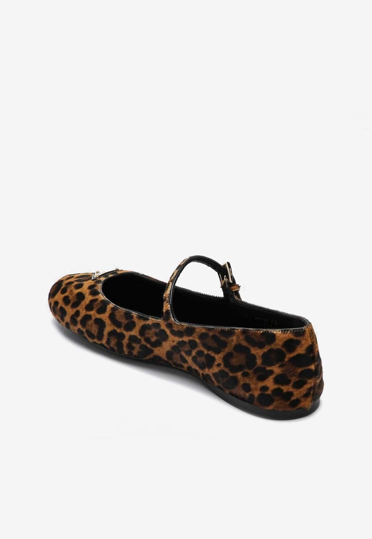 【関税込み】PRADA Leather ballet flats with animal print Prada Leather Ballet Flats With Animal Print IT 37 Women | eBay