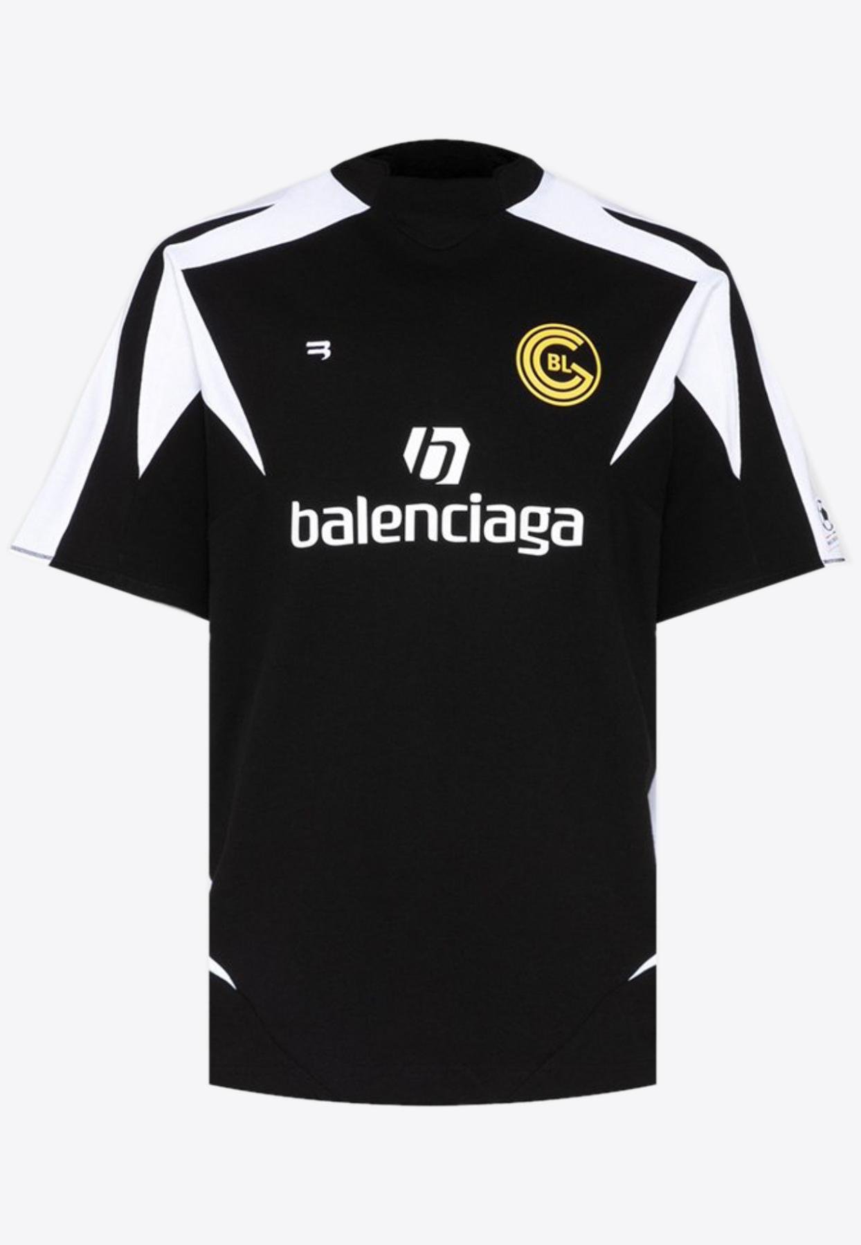 Balenciaga Soccer T-shirt in Black for Men | Lyst