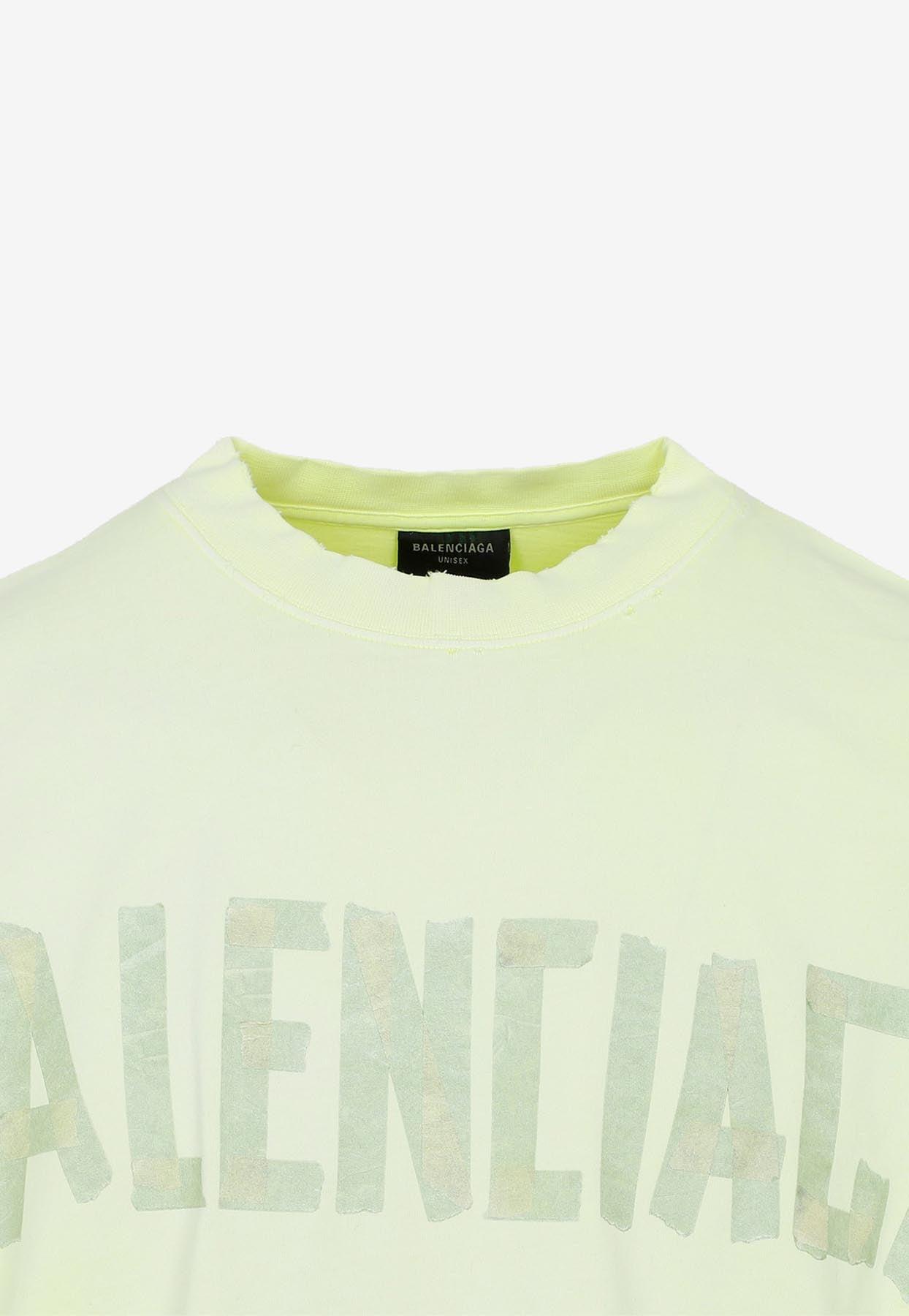 T shirt 2025 balenciaga jaune fluo