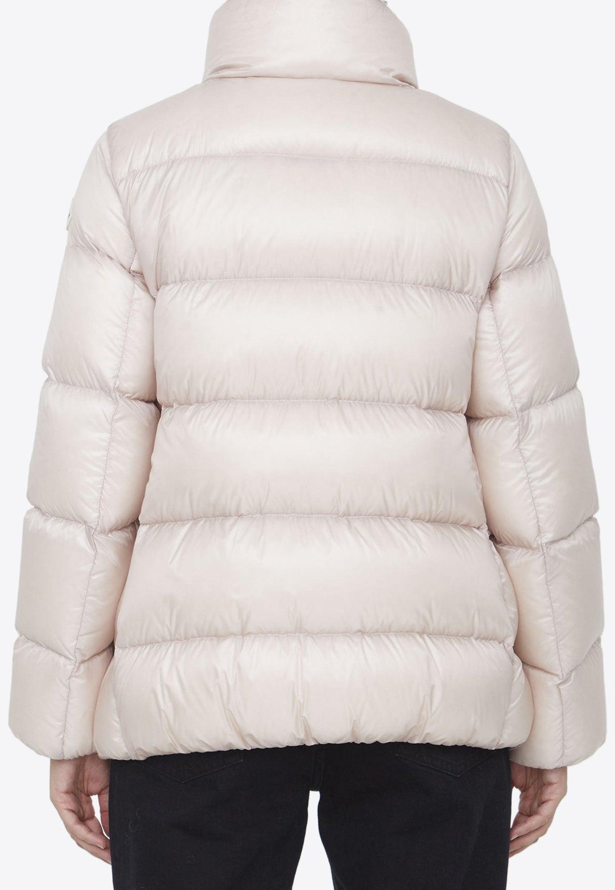 Moncler Cochevis Short Down Jacket in Natural | Lyst