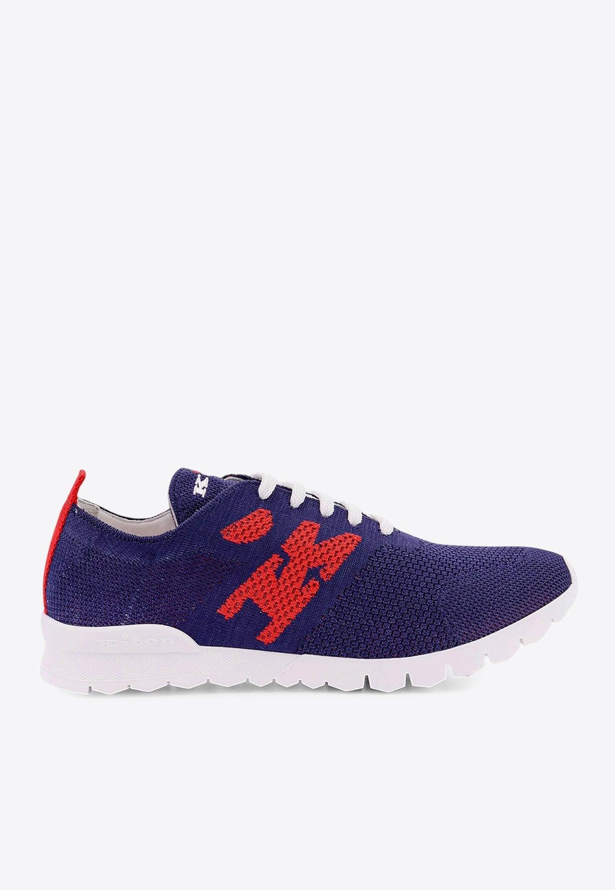 スニーカー KITON Men Sneakers USSFITSN0080902 BLUE Kiton - Blue Knit Sneaker | Mitchell Stores