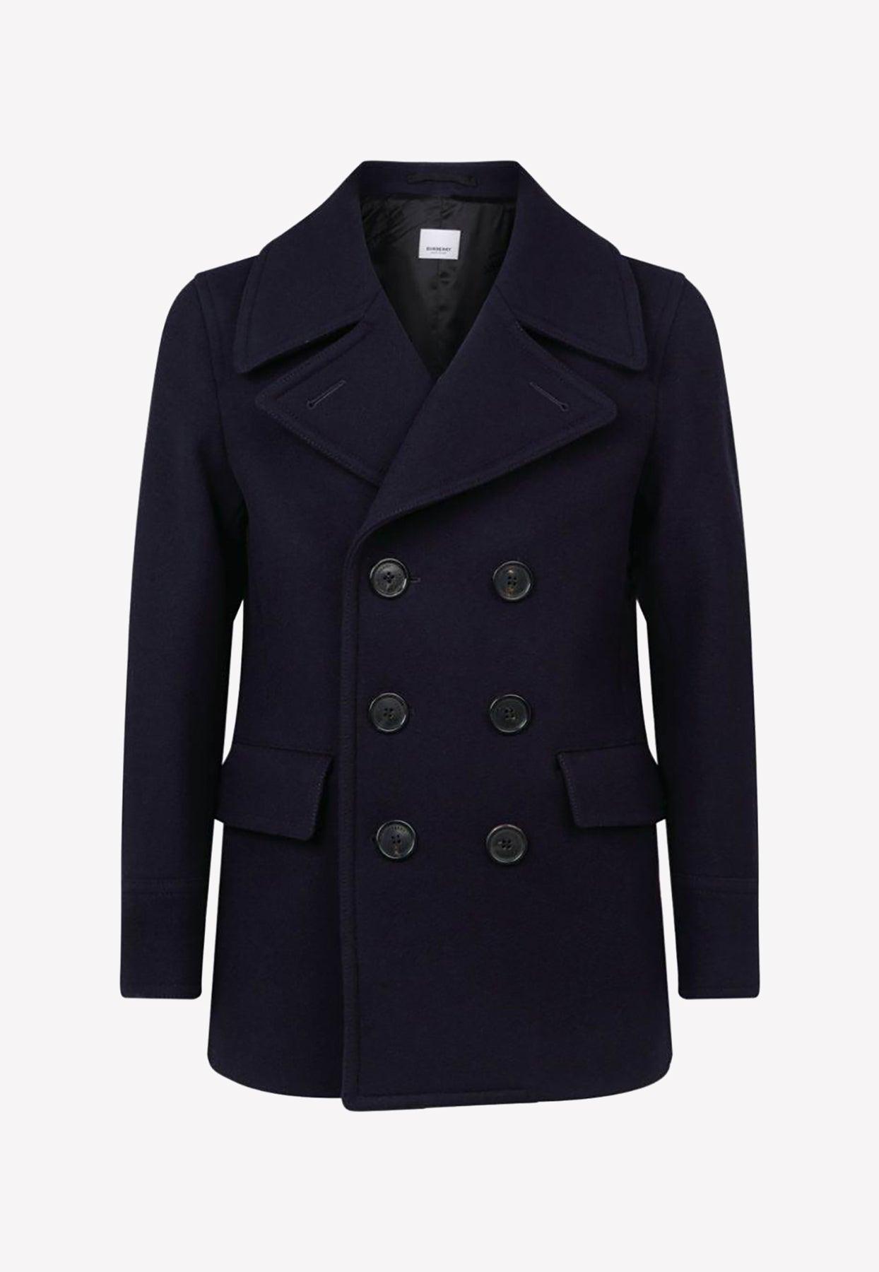 最終値下げ！PEA COAT ネイビー Jackal 140sソフトメルトン Pコート （ピーコート）｜L size