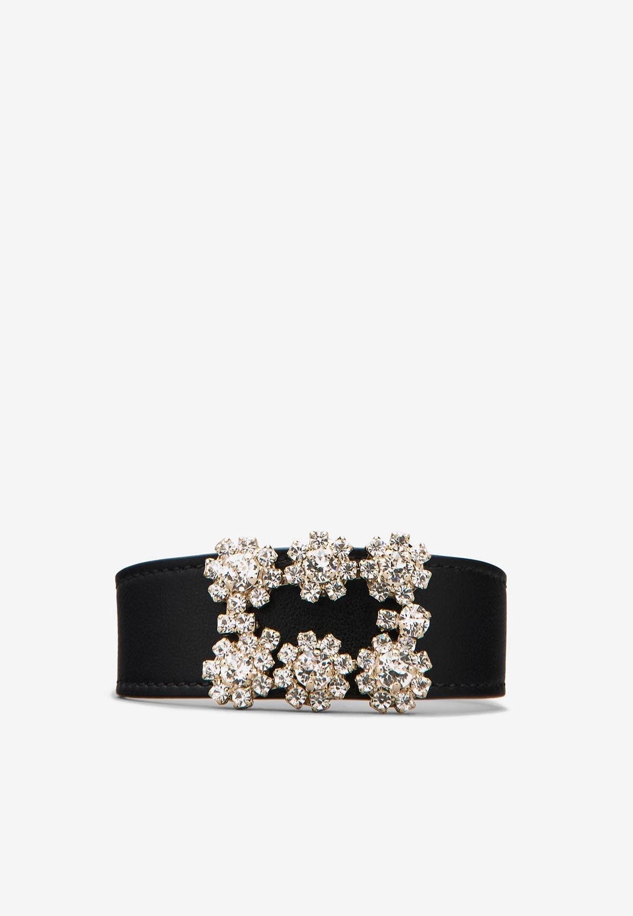 ベルト ROGER VIVIER FLOWER STRASS BUCKLE LEATHER BELT Roger Vivier Belts for Women | Online Sale up to 49% off