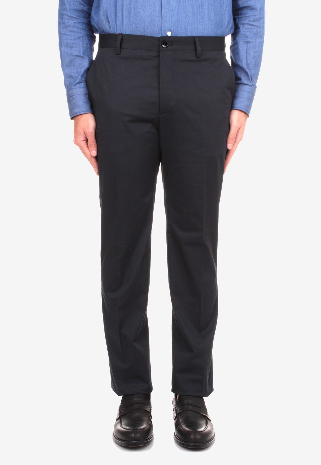 パンツ Etro Blue Pinstriped Virgin Wool Straight Pants bb-4360-2.jpg