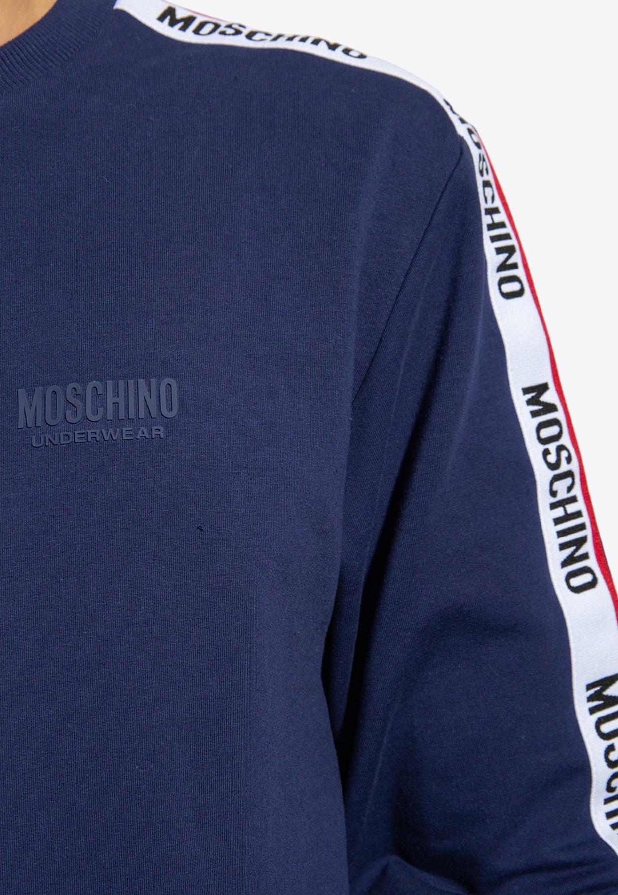 Moschino tape crew neck 2024 sweatshirt