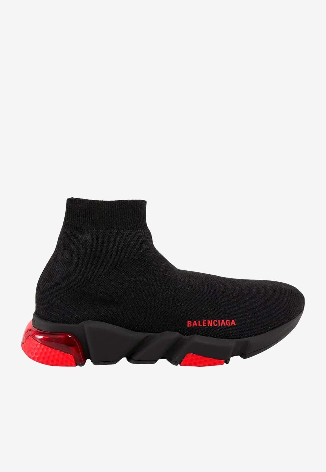 Balenciaga Speed Clear Sole Stretch Knit Sneakers in Black for Men | Lyst