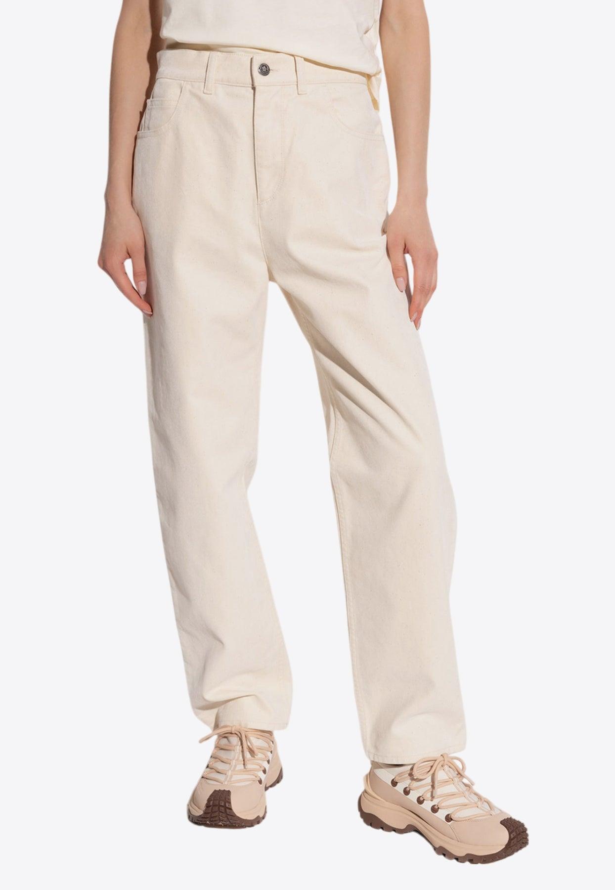 【関税＆送料込み】Moncler Cream-Colored Trousers 関税＆送料込み】Moncler Cream-Colored Trousers Cream Creased