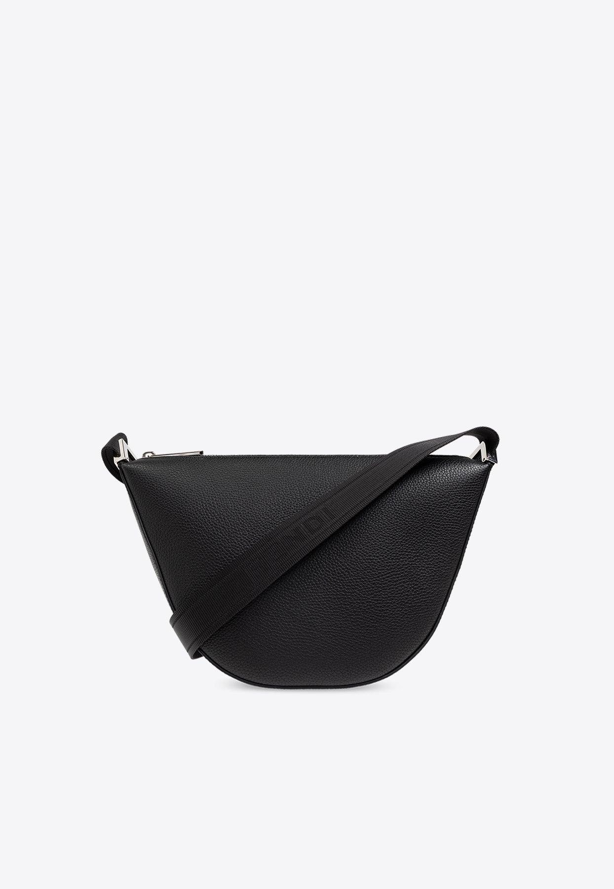 Fendi Small Roma Melon Leather Messenger Bag in Black for