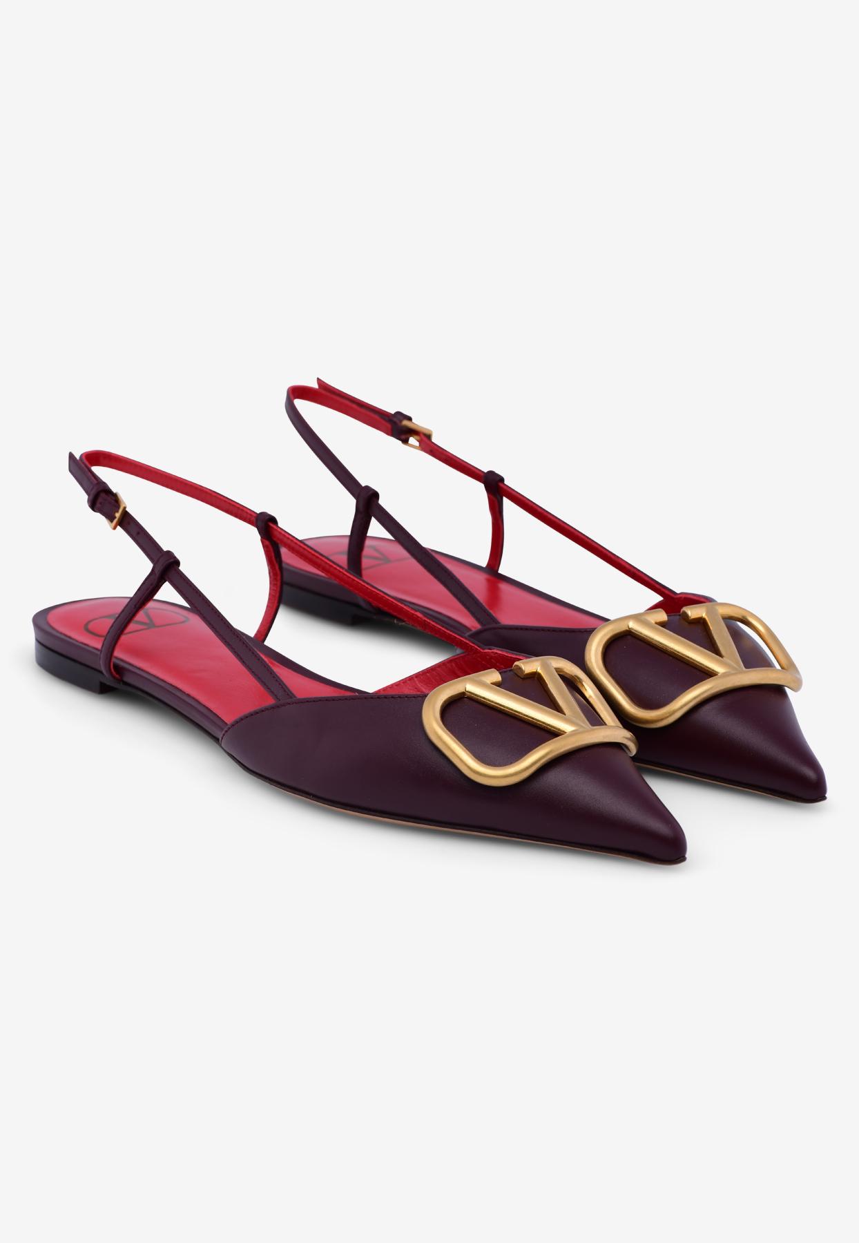 red slingback flats