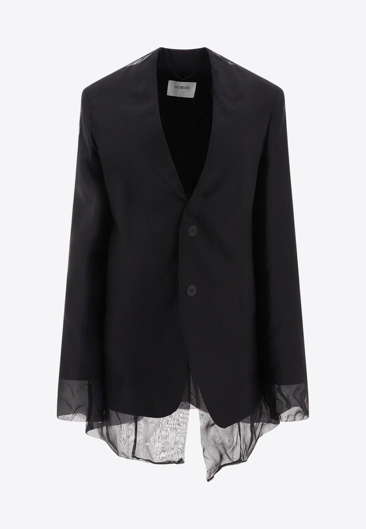 国内配送【SPORTMAX】 ACACIA ダブル レイヤード ブレザー Sportmax Acacia Double-Layered Blazer in Black | Lyst