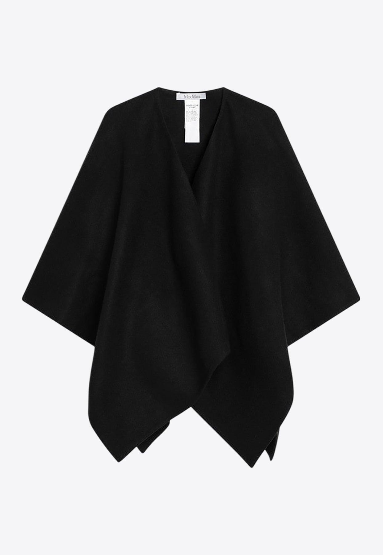 ポンチョ・ケープ Max Mara Frine Poncho In Black Jacquard Virgin Wool Cape poncho | Max Mara