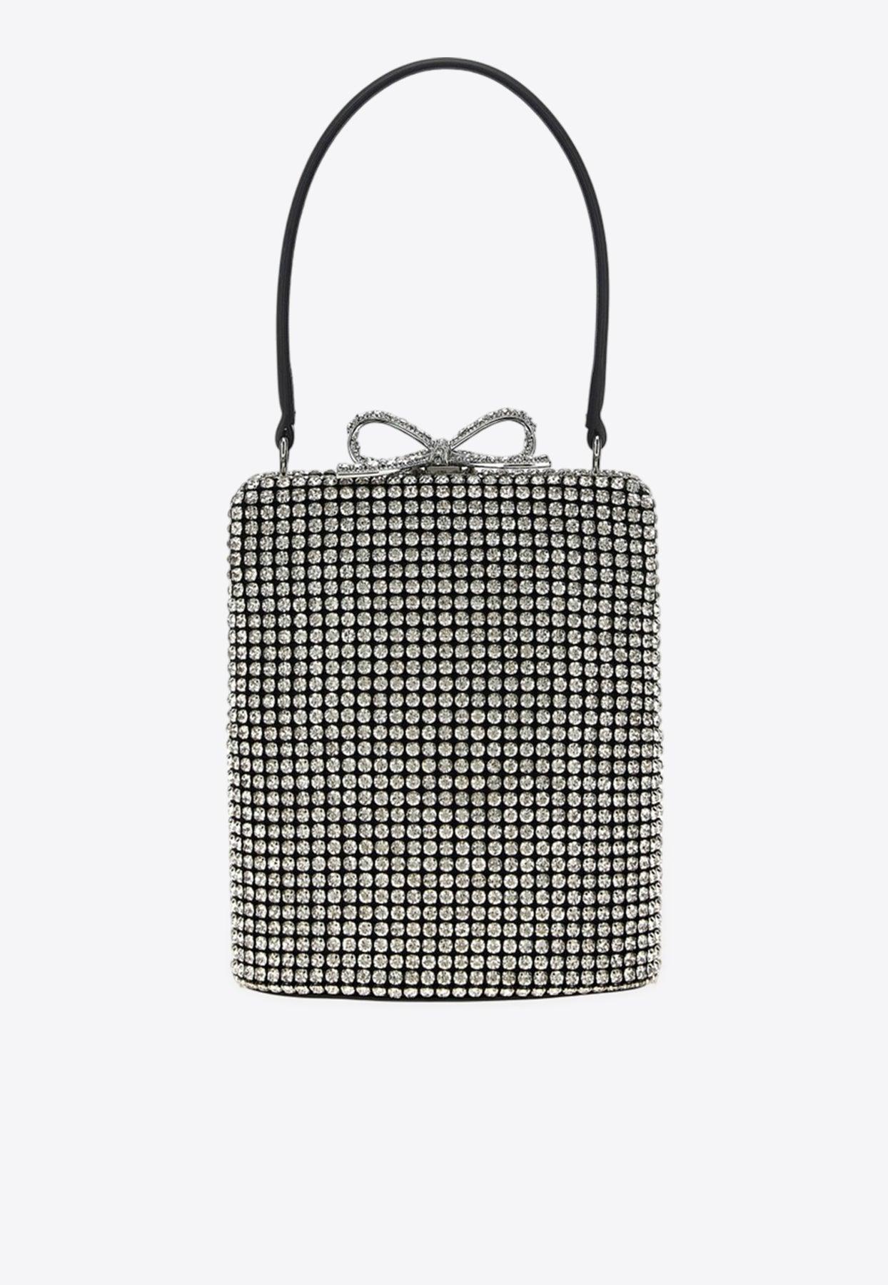 トートバッグ SELF-PORTRAIT TOP HANDLE BAGS Self-Portrait Mini Leather Tote Bag | Black | FARFETCH