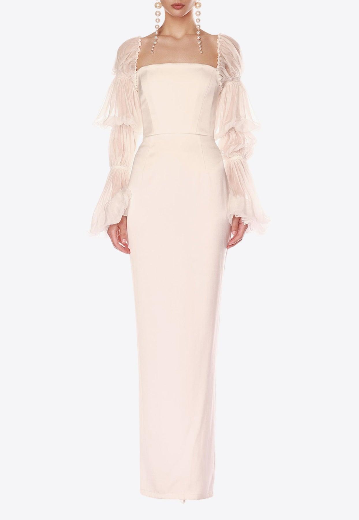 chinese dress ladies Magnolia Gown in Blush Multi by Bronx and Banco main image 1