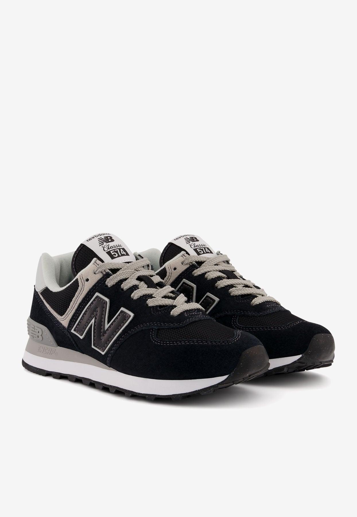 New Balance 574 Sneakers In Suede And Mesh in Black | Lyst