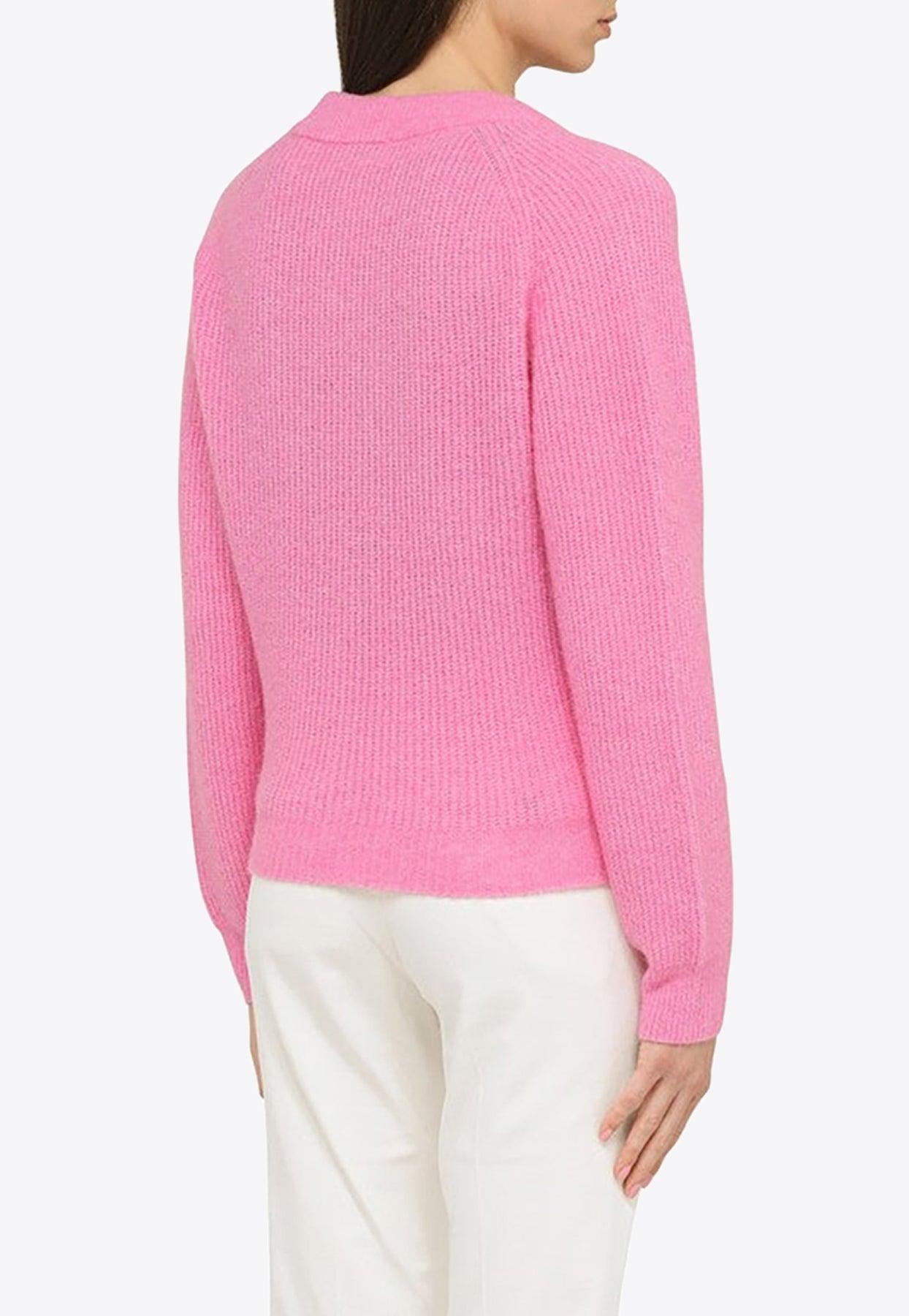 Ganni Cardigan With Jewel Buttons in Pink | Lyst Canada