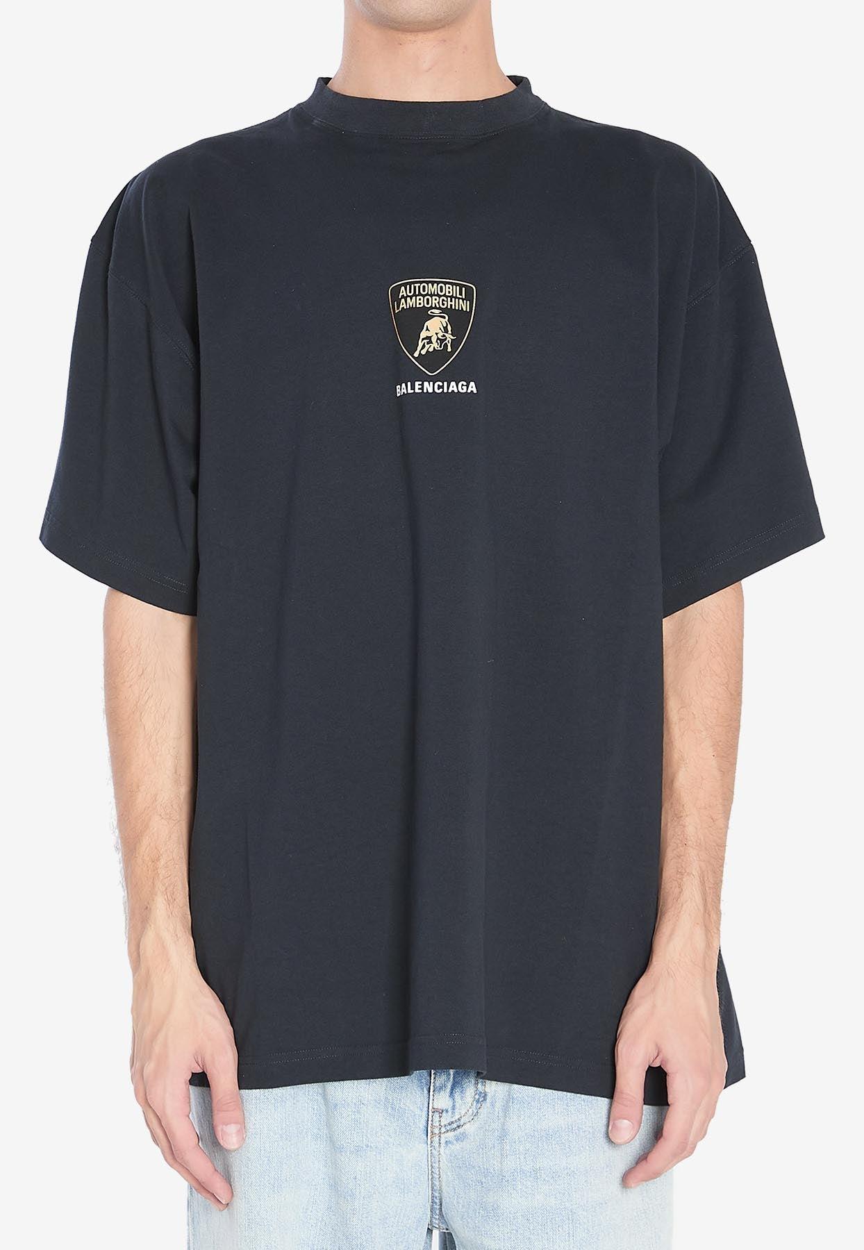 Balenciaga Automobili Lamborghini Oversized T-Shirt in Black