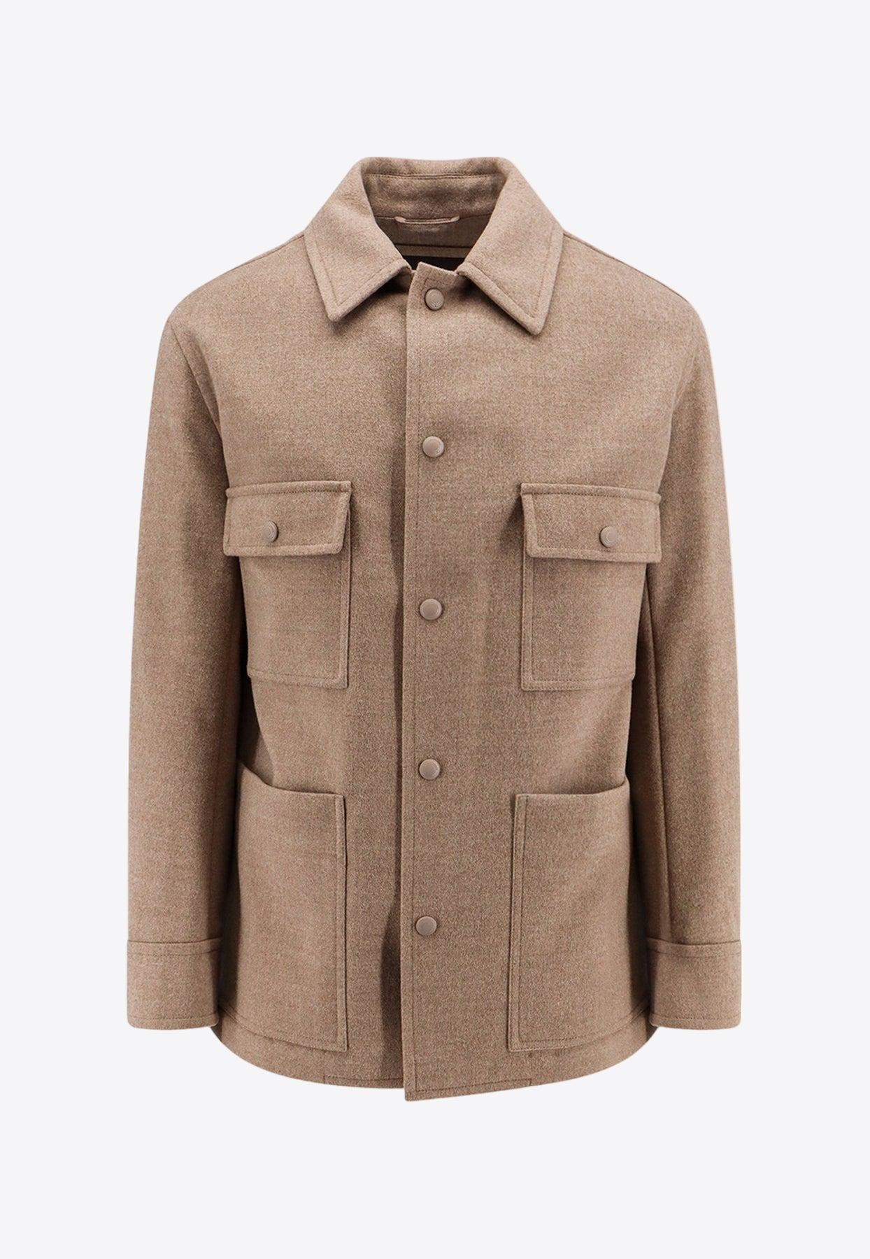 Loro Piana Darcy Wool Overshirt in Natural for Men | Lyst