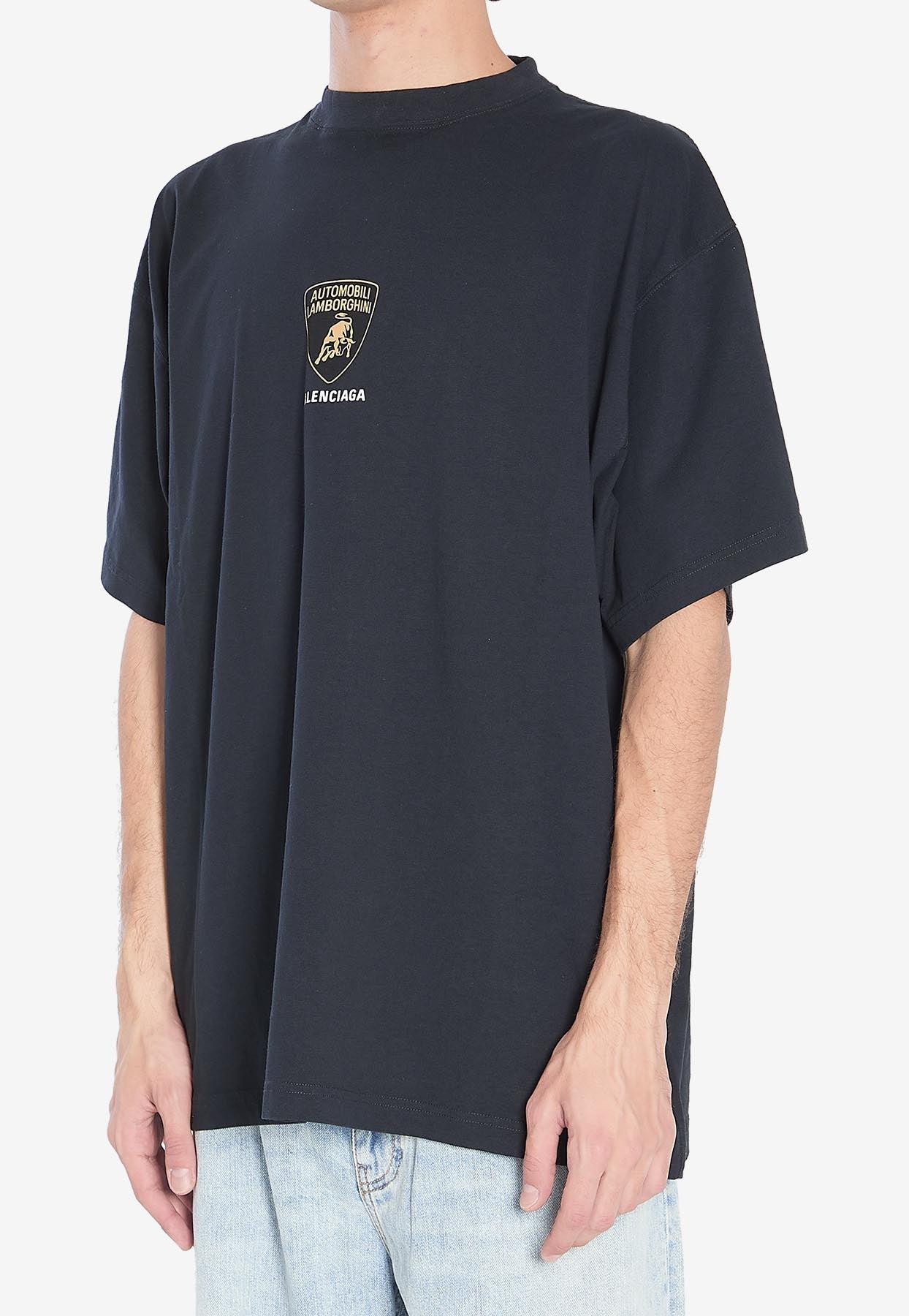 Balenciaga Automobili Lamborghini Oversized T-Shirt in Black for