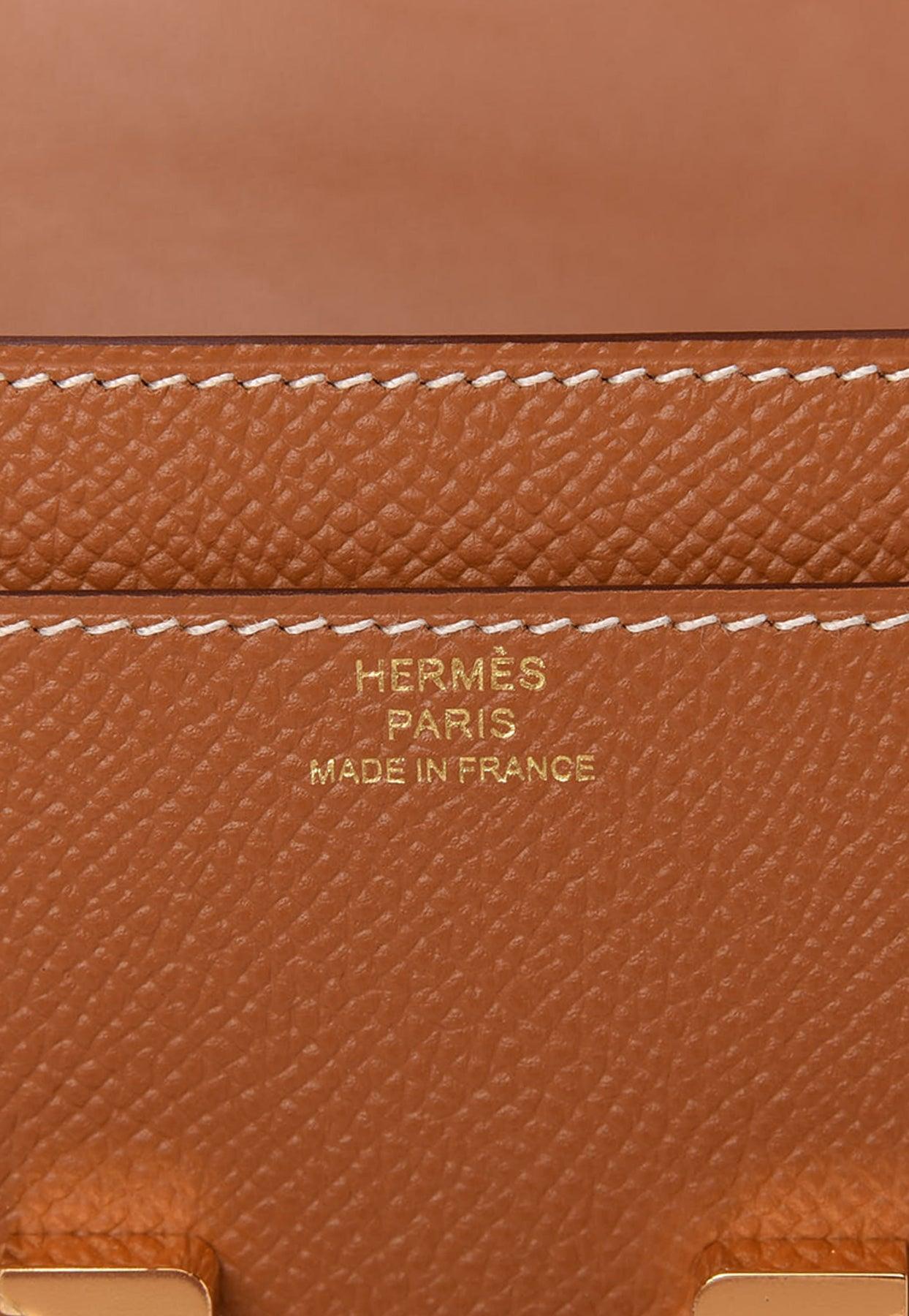 Hermes Constance Clutch Wallet Craie Epsom Rose Gold Hardware
