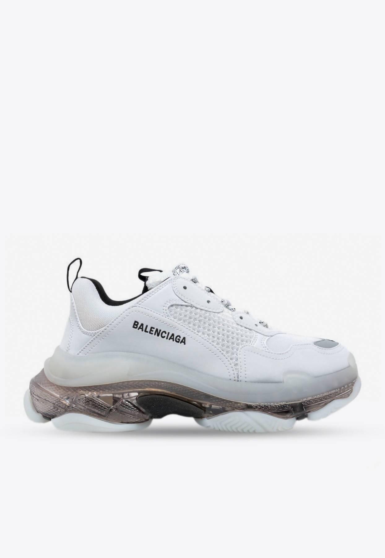 Balenciaga Synthetic Triple S Clear Sole Sneakers In Mesh And Nylon Eu 40  in White for Men - Lyst