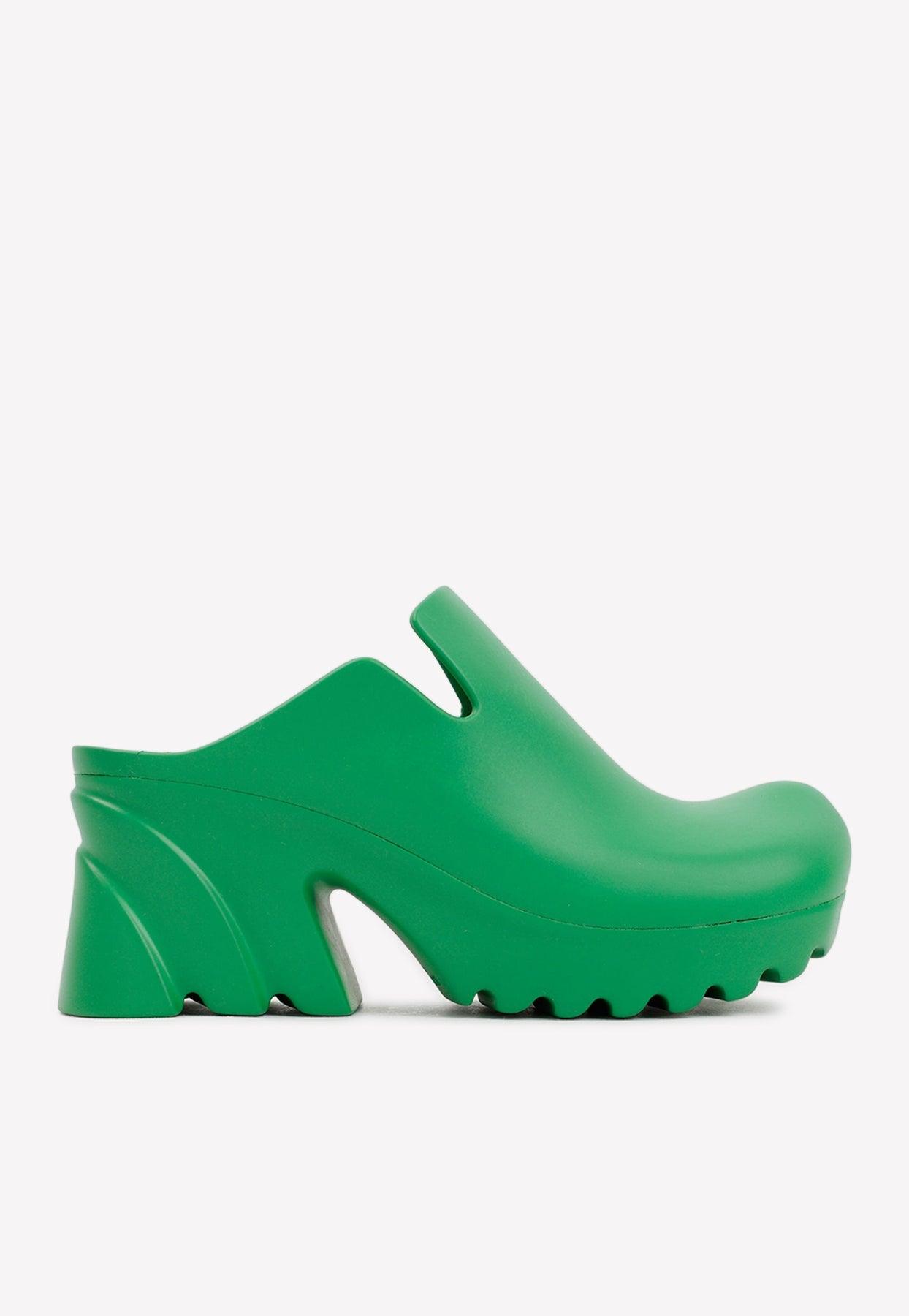 Bottega Flash 80 Rubber Platform Clogs in Green Lyst