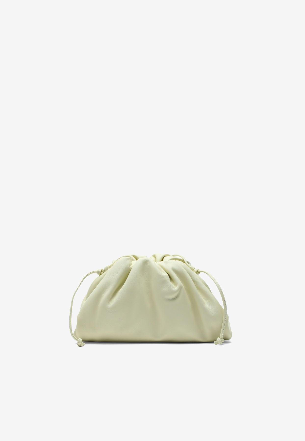 Bottega Veneta Mini Pouch Bag In Calf Leather With Strap in Natural | Lyst