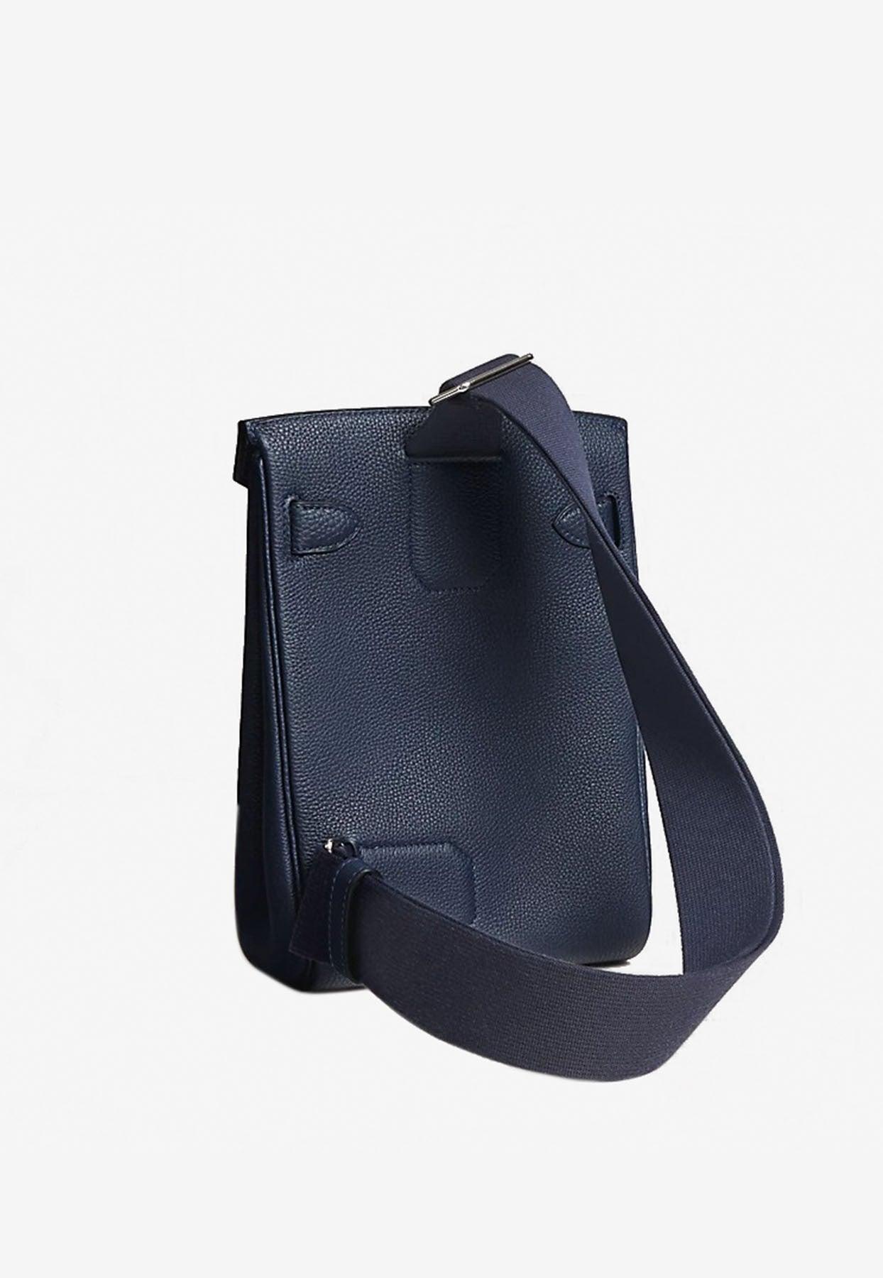 Hermès Hac A Dos Pm Backpack In Bleu Nuit Togo With Palladium