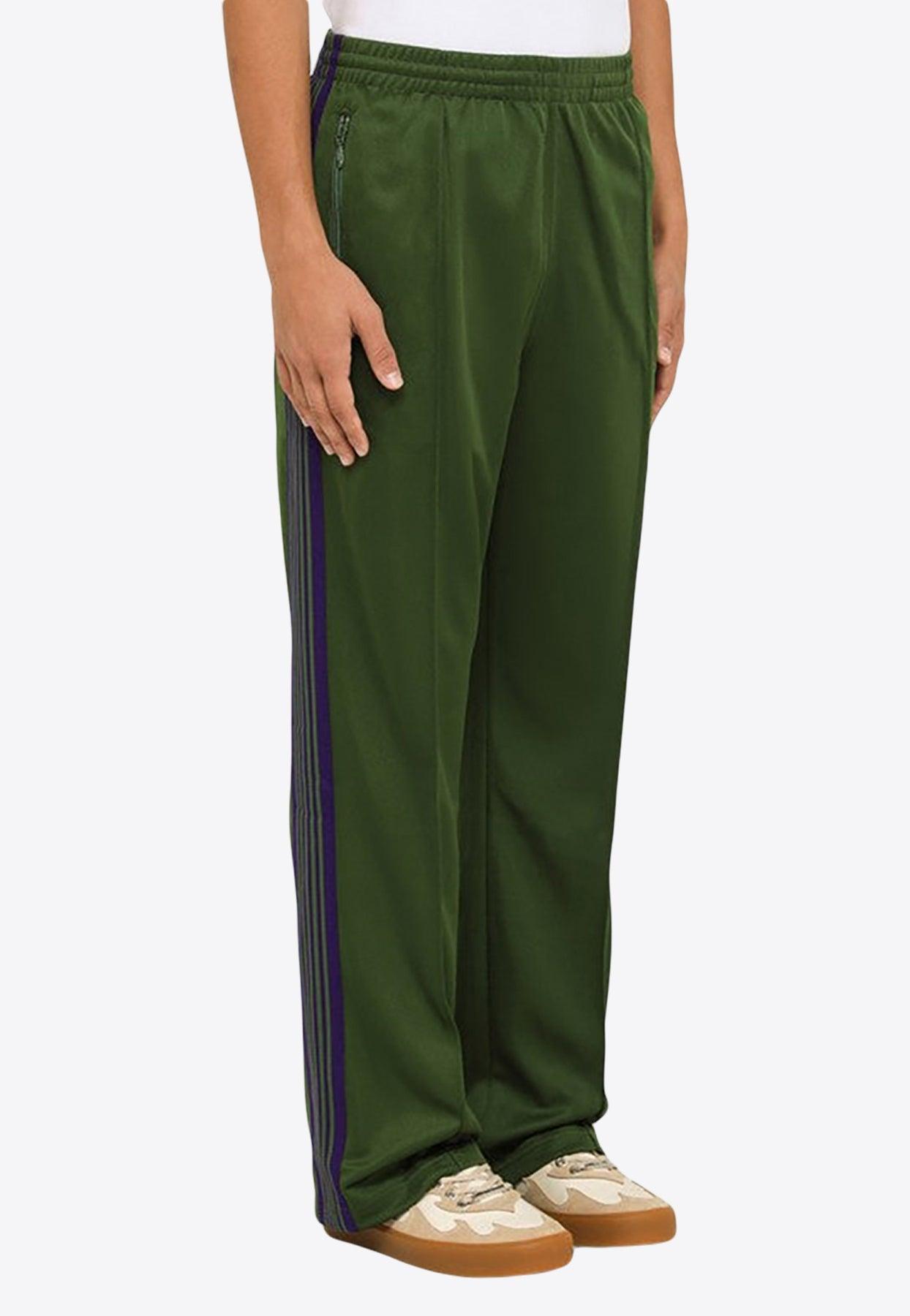 Needles Logo-embroidered Track Pants in Green for Men