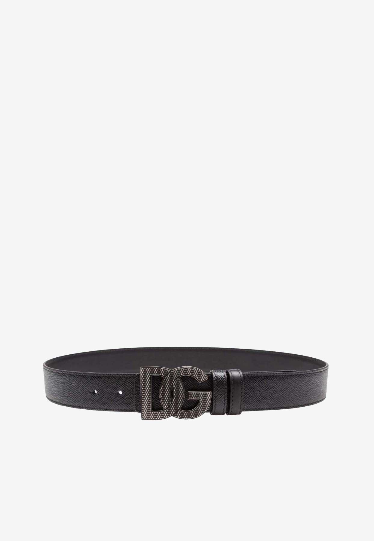 d&g men's leather belt