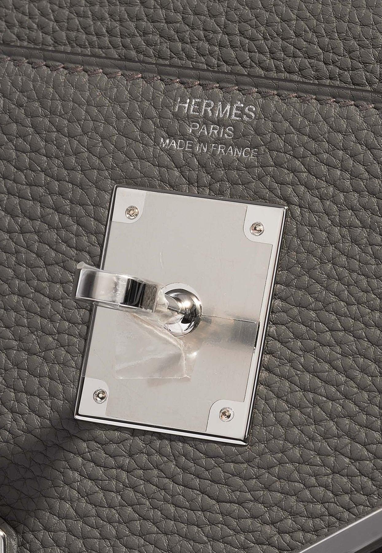 Hermès Kelly 28 In Gris Etain Togo With Palladium Hardware