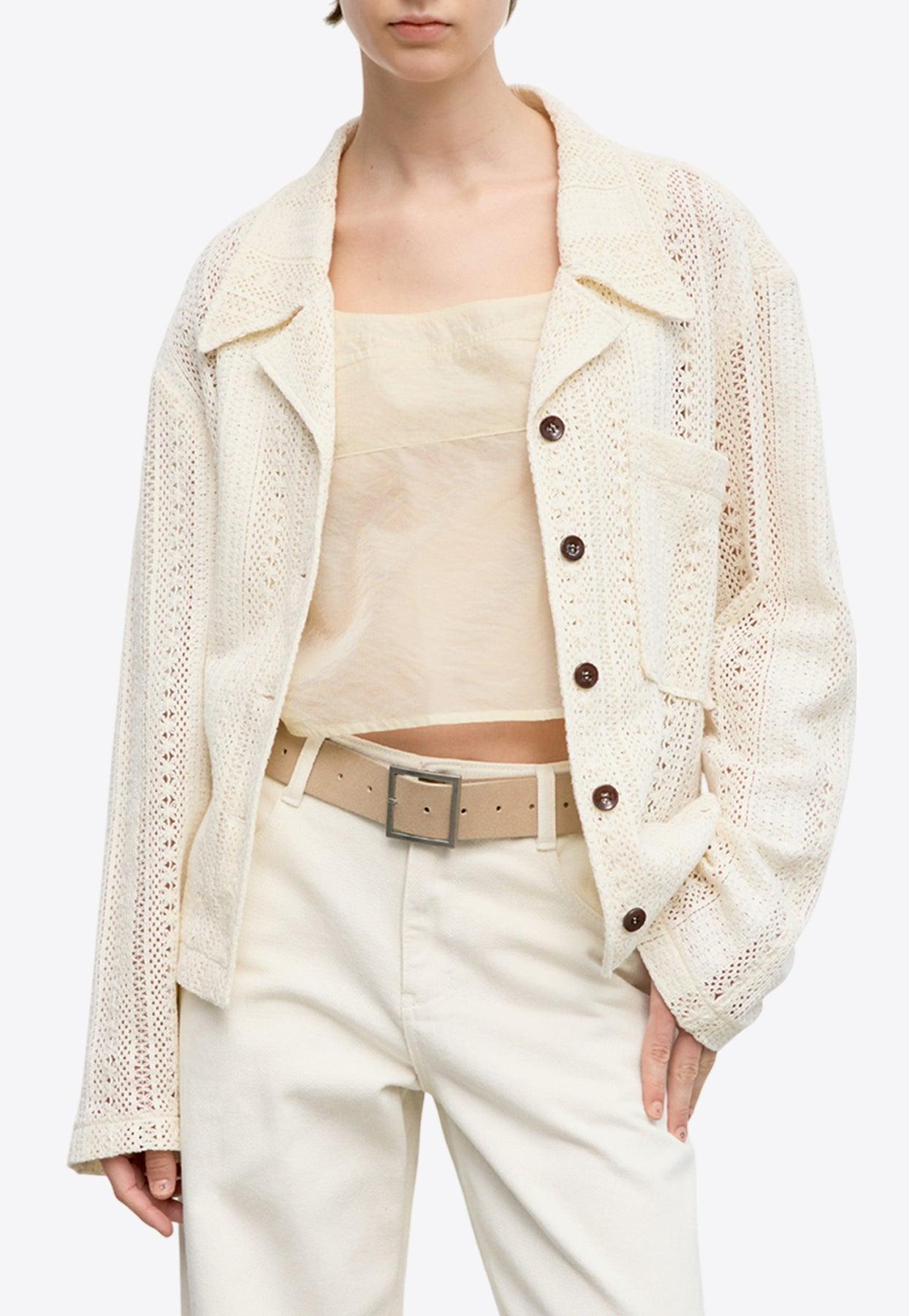ジャケット LOW CLASSIC : 25SS / COLLARLESS SHORT JACKET (2COLORS) Low Classic Jackets for Women | Online Sale up to 67% off