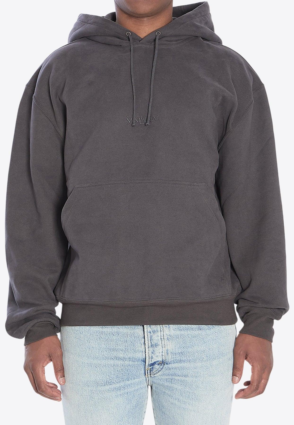 saint-laurent-Gray-Logo-Hooded