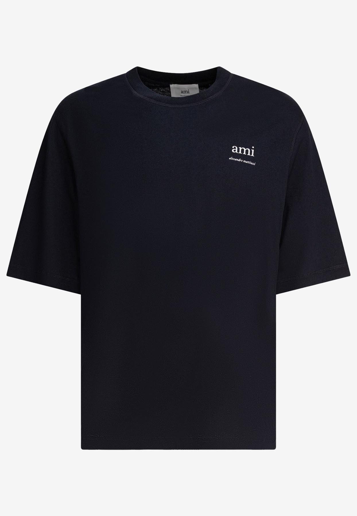 ★AMI PARIS ALEXANDRE MATTIUSSI LOGO T-SHIRT ロゴ Tシャツ ami-Blue-Alexandre-Mattiussi-
