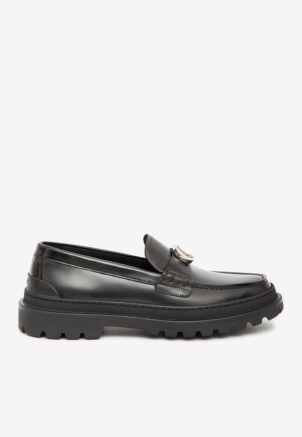 Dior Cd Explorer Leather Loafers in Black for Men | Lyst UK