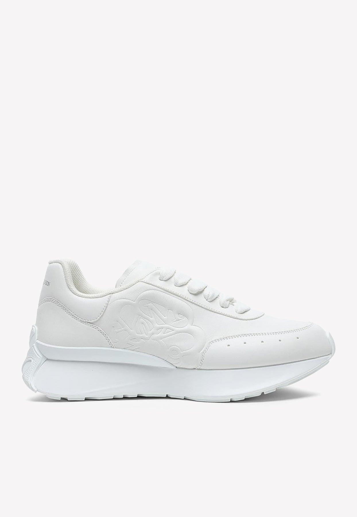 Alexander McQueen Sprint Runner Sneakers In Leather in White | Lyst