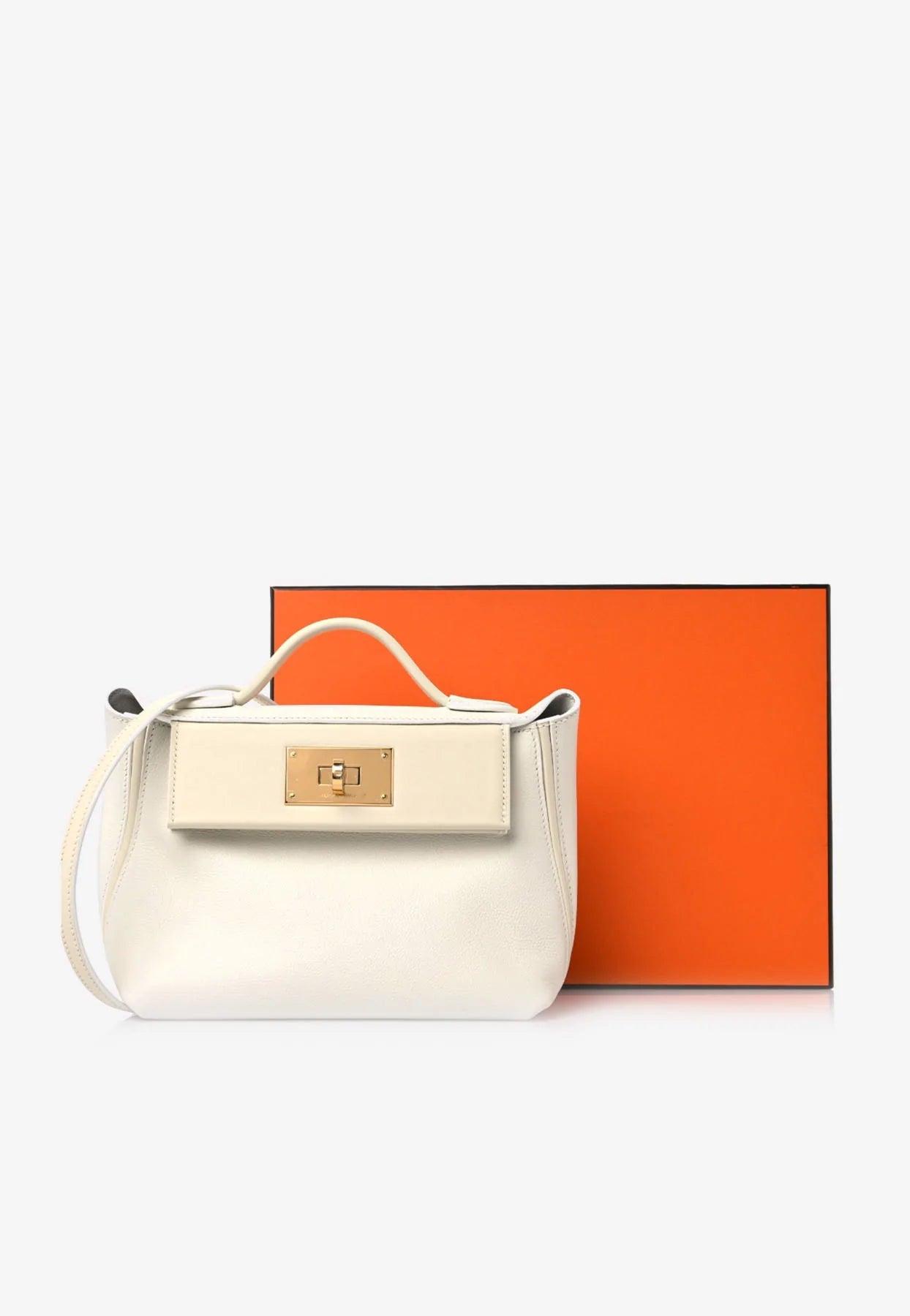 Hermes 24 24 21 Mini Evercolor Swift Gold with Gold hardware